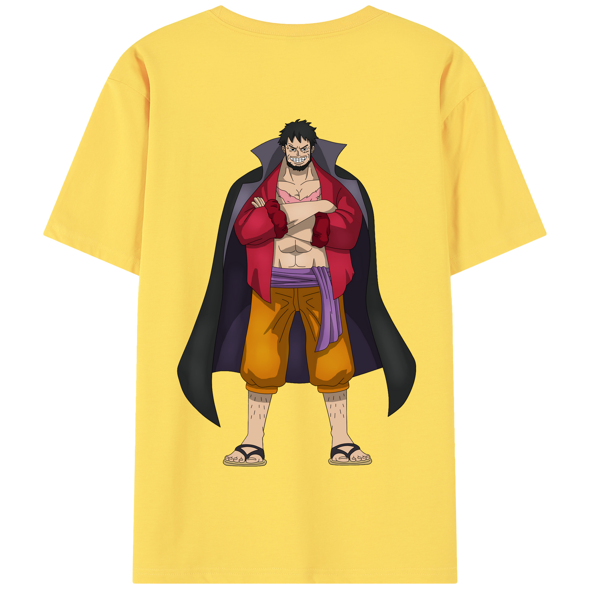 ワンピース モンキー・D・ルフィ ONE PIECE Monkey D. Luffy 綿100％半袖Tシャツ（背面プリント）
