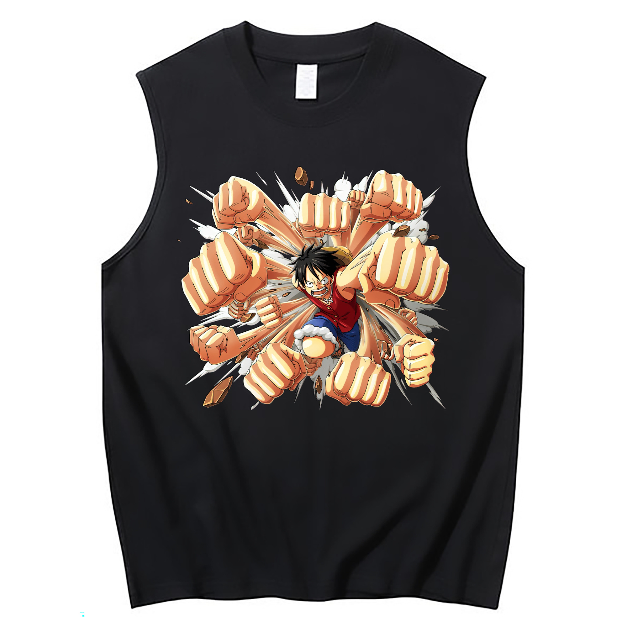 （画像用） ワンピース モンキー・D・ルフィ ONE PIECE Monkey D. Luffy コットン100％タンクトップ（フロントプリント）