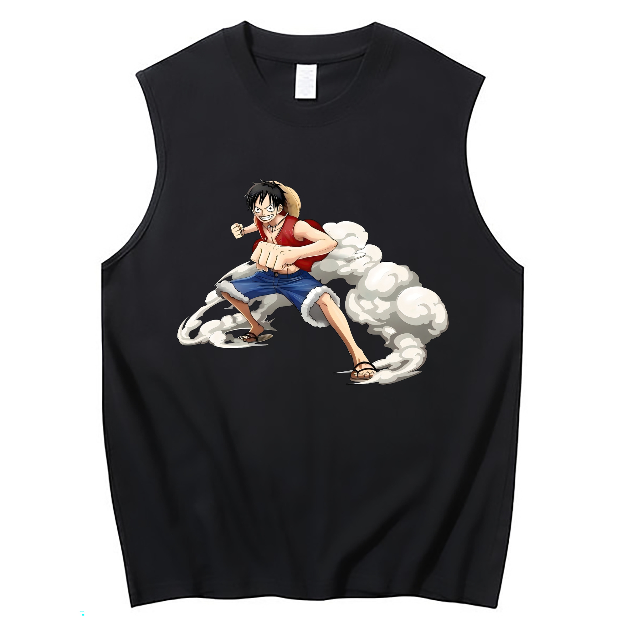 （画像用） ワンピース モンキー・D・ルフィ ONE PIECE Monkey D. Luffy コットン100％タンクトップ（フロントプリント）