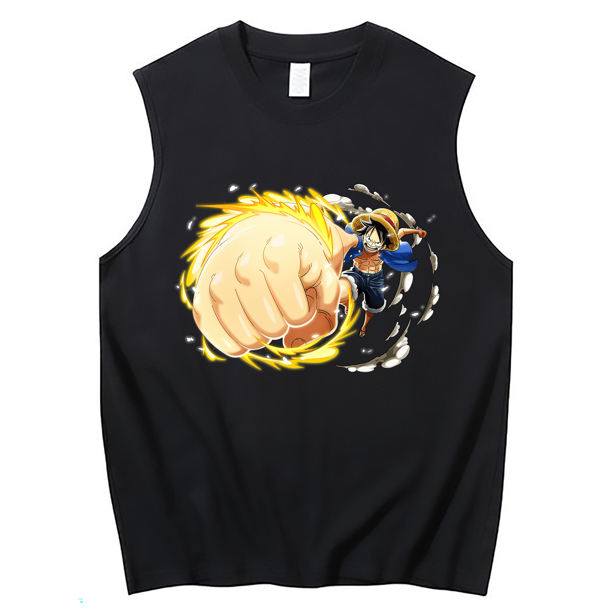 （画像用） ワンピース モンキー・D・ルフィ ONE PIECE Monkey D. Luffy コットン100％タンクトップ（フロントプリント）