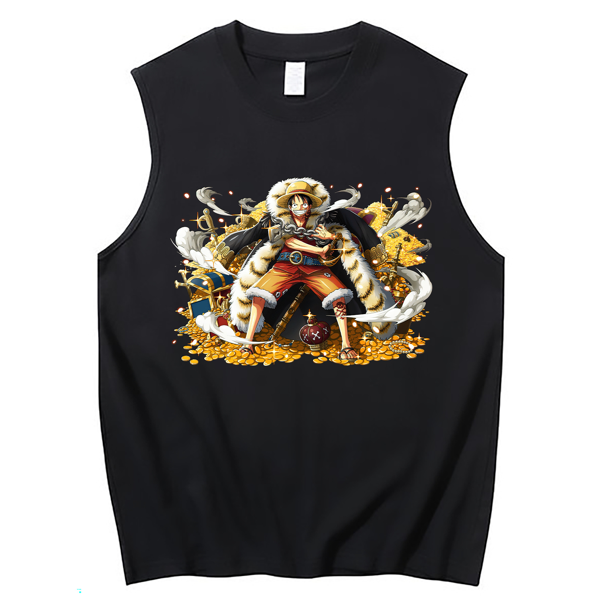 ワンピース モンキー・D・ルフィ ONE PIECE Monkey D. Luffy コットン100％タンクトップ（フロントプリント）