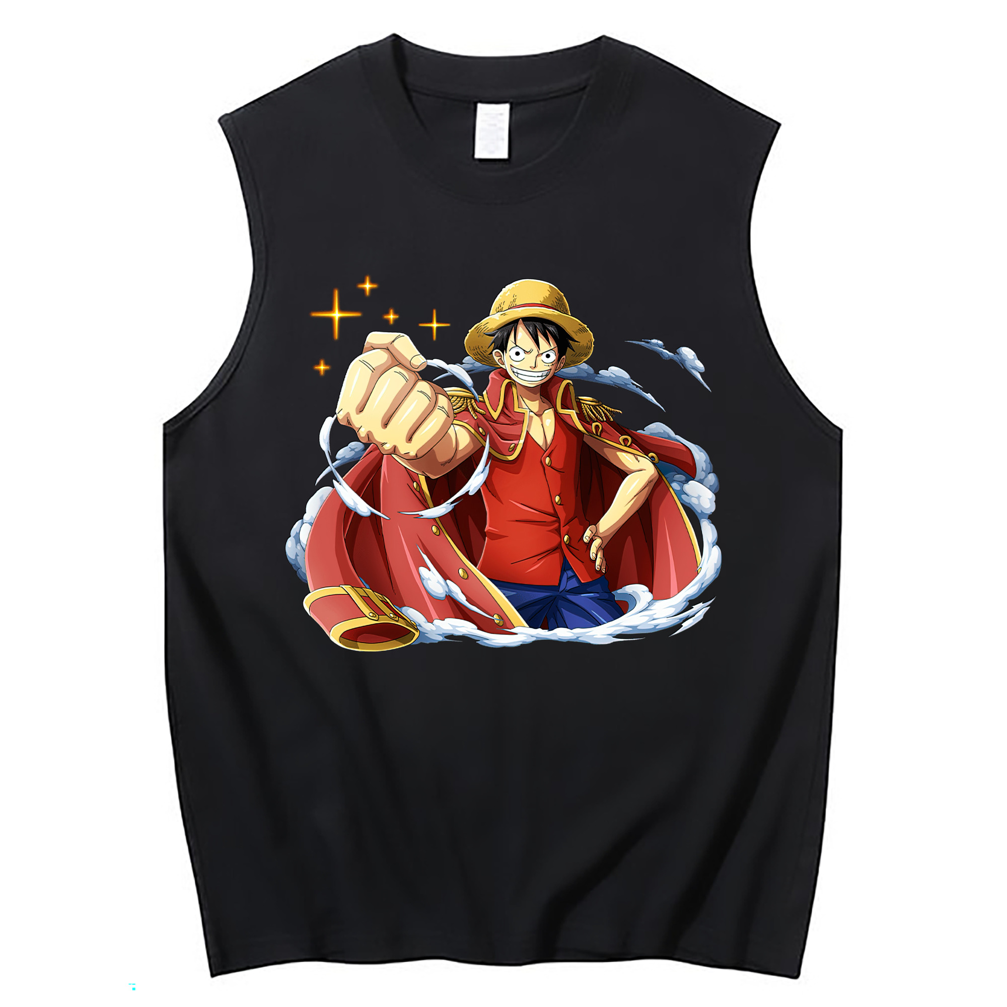 ワンピース モンキー・D・ルフィ ONE PIECE Monkey D. Luffy コットン100％タンクトップ（フロントプリント）