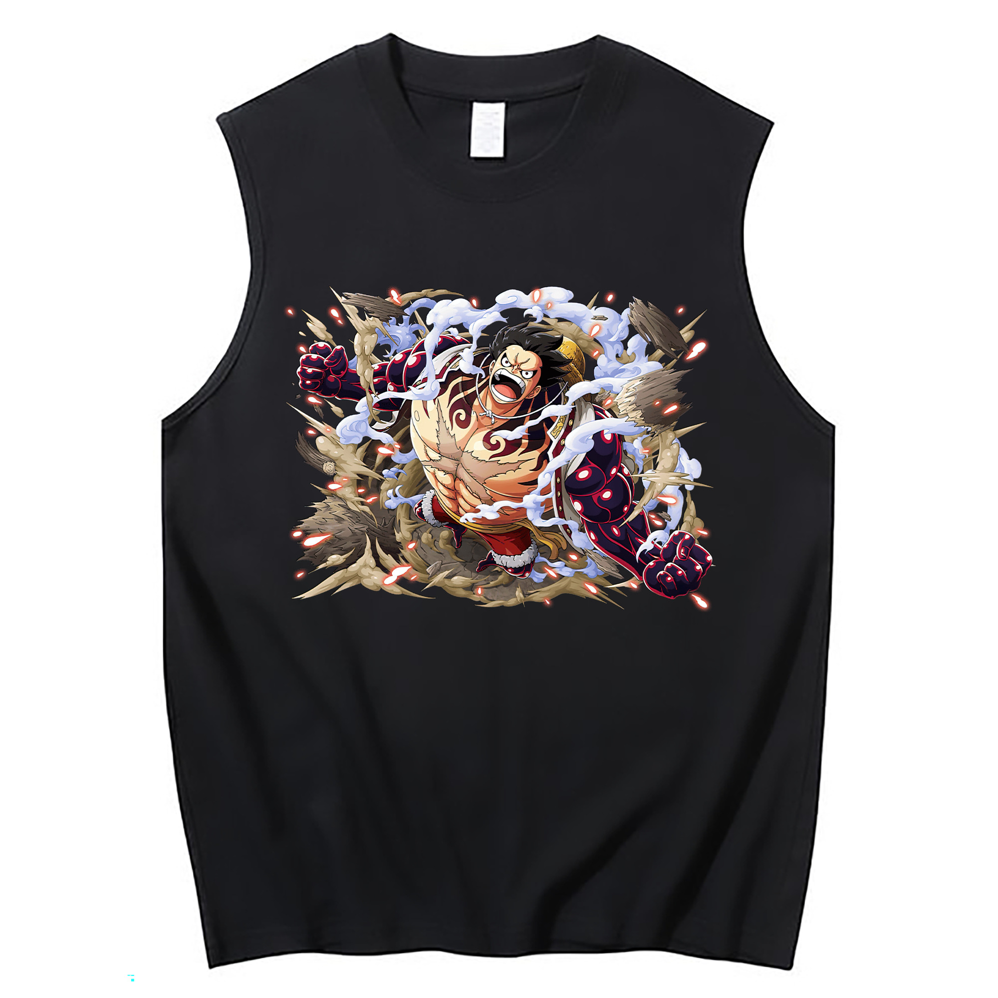 ワンピース モンキー・D・ルフィ ONE PIECE Monkey D. Luffy コットン100％タンクトップ（フロントプリント）