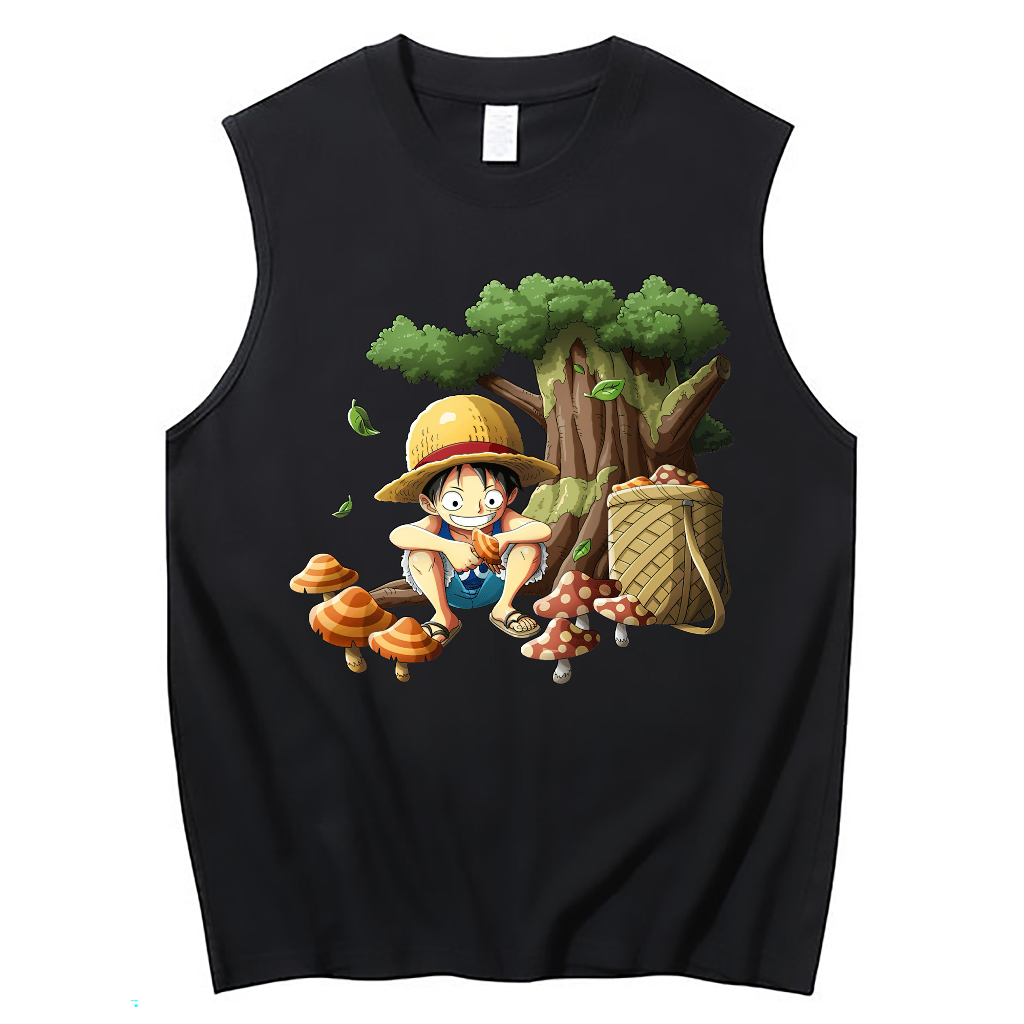 （画像用） ワンピース モンキー・D・ルフィ ONE PIECE Monkey D. Luffy コットン100％タンクトップ（フロントプリント）