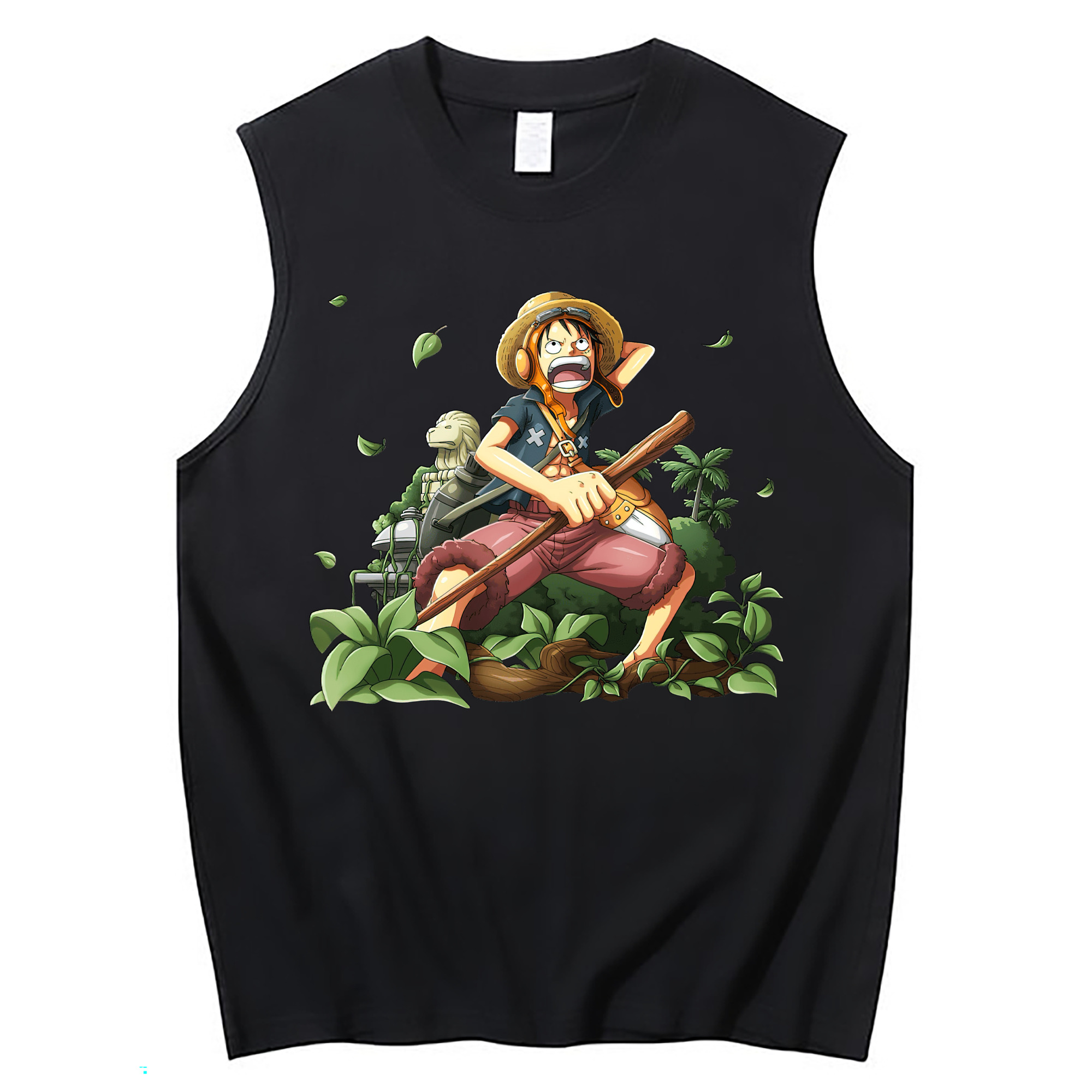 （画像用） ワンピース モンキー・D・ルフィ ONE PIECE Monkey D. Luffy コットン100％タンクトップ（フロントプリント）