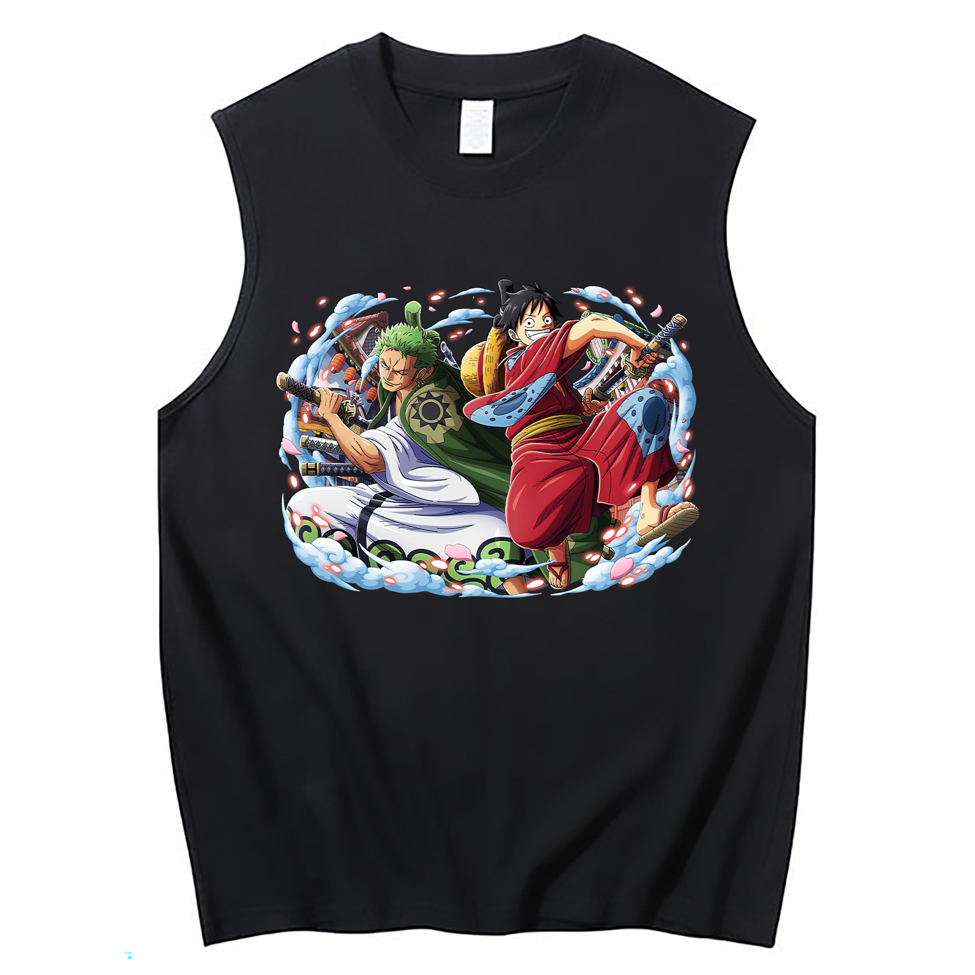 ワンピース モンキー・D・ルフィ ONE PIECE Monkey D. Luffy コットン100％タンクトップ（フロントプリント）