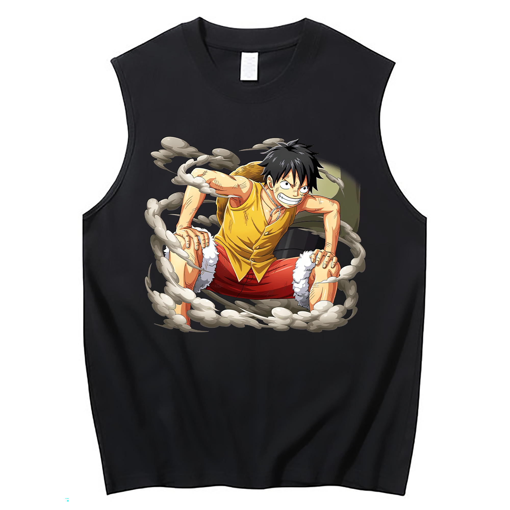 ワンピース モンキー・D・ルフィ ONE PIECE Monkey D. Luffy コットン100％タンクトップ（フロントプリント）