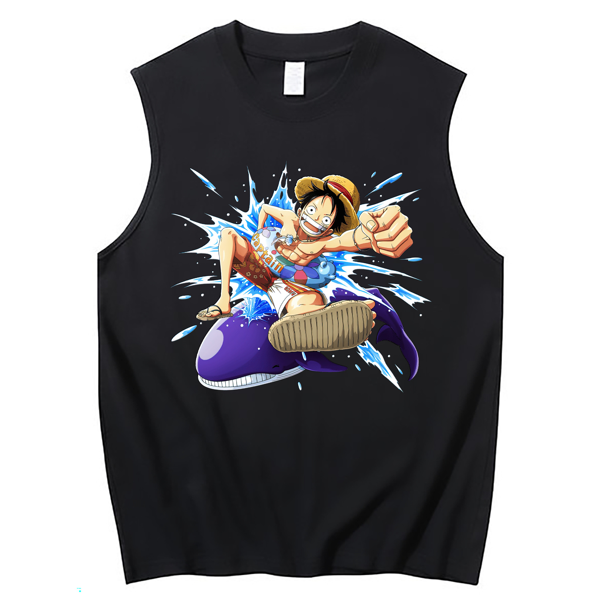 ワンピース モンキー・D・ルフィ ONE PIECE Monkey D. Luffy コットン100％タンクトップ（フロントプリント）