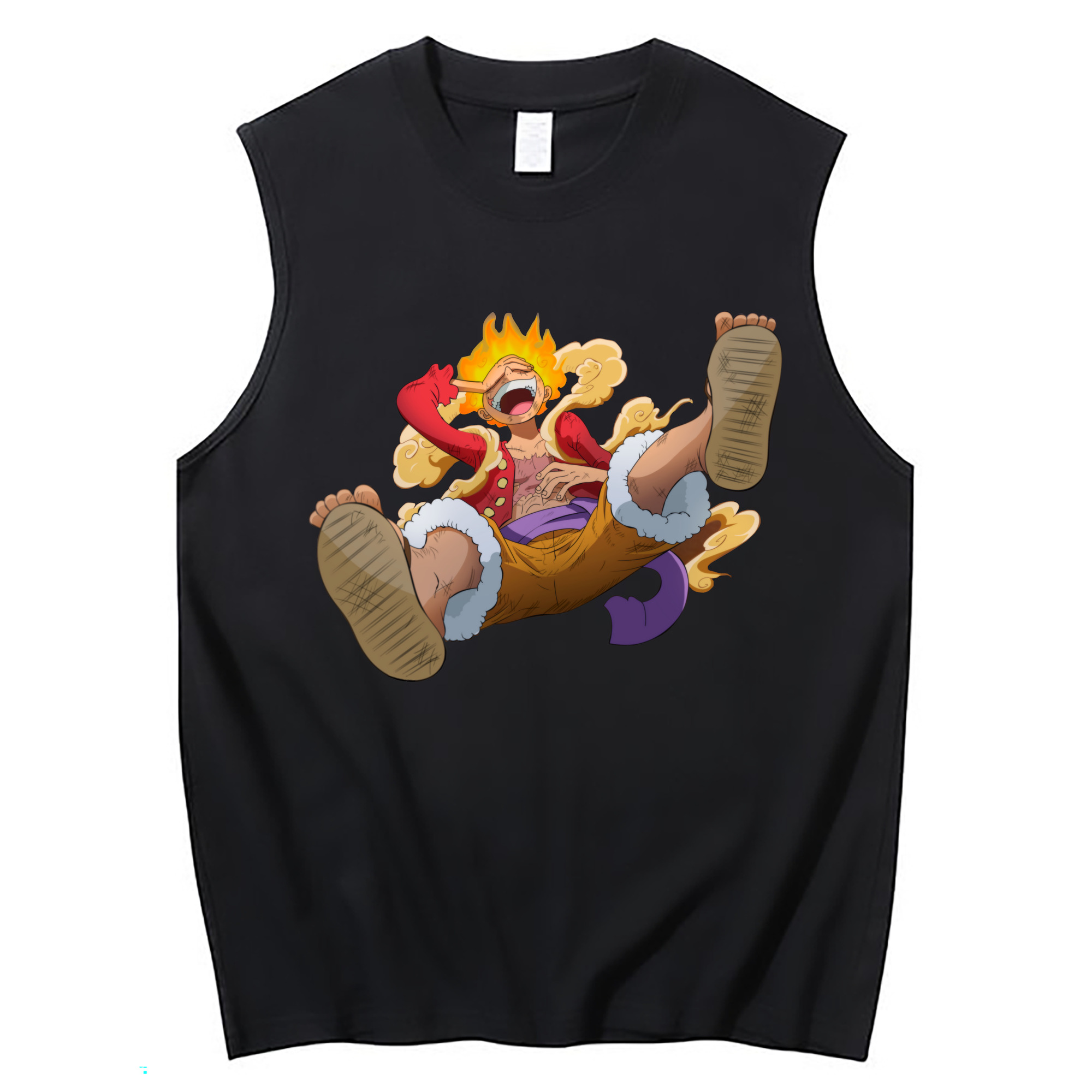 ワンピース モンキー・D・ルフィ ONE PIECE Monkey D. Luffy コットン100％タンクトップ（フロントプリント）