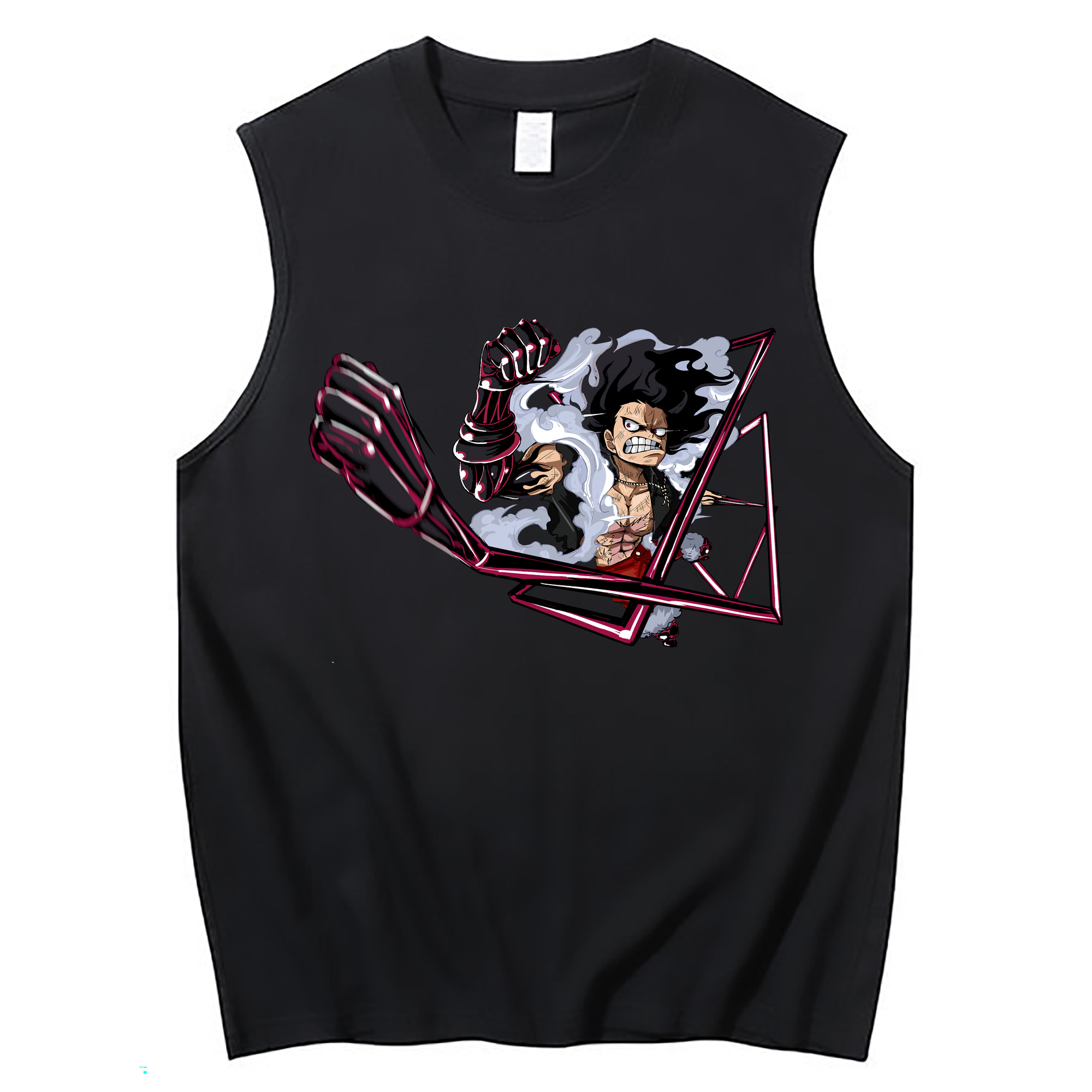 ワンピース モンキー・D・ルフィ ONE PIECE Monkey D. Luffy コットン100％タンクトップ（フロントプリント）