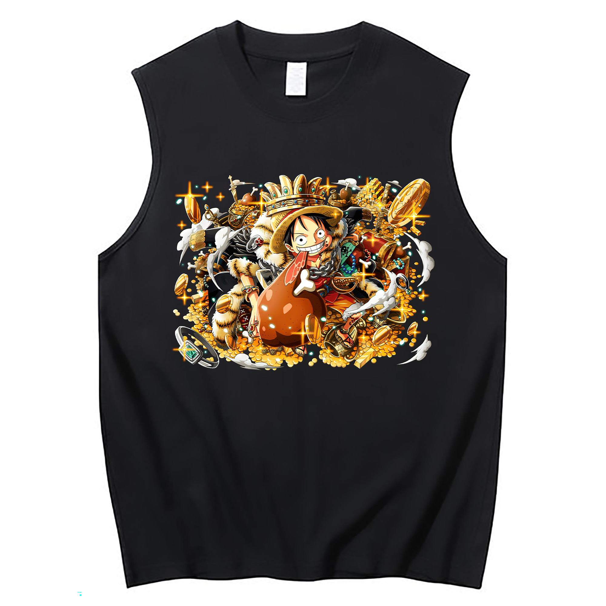 ワンピース モンキー・D・ルフィ ONE PIECE Monkey D. Luffy コットン100％タンクトップ（フロントプリント）