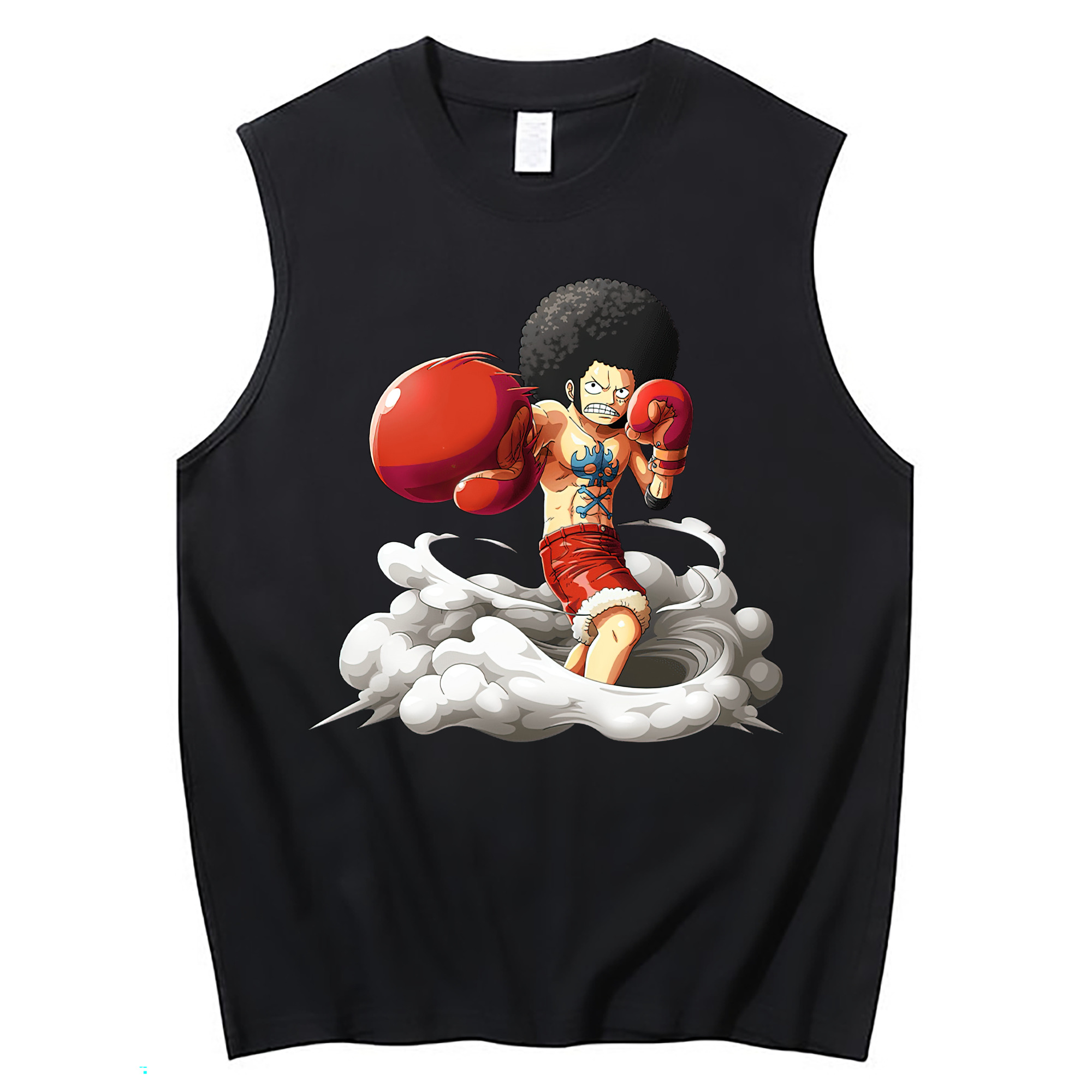 ワンピース モンキー・D・ルフィ ONE PIECE Monkey D. Luffy コットン100％タンクトップ（フロントプリント）