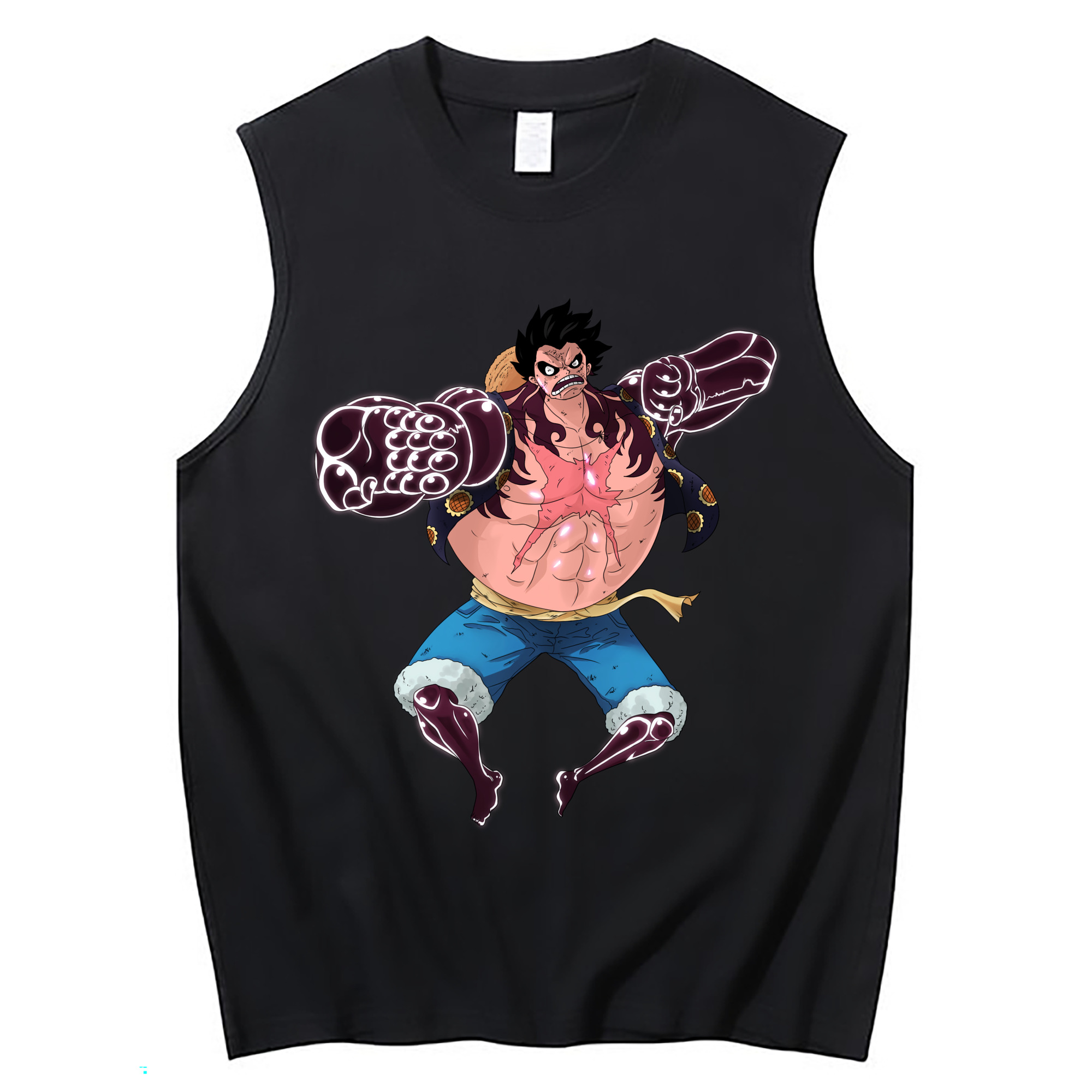 ワンピース モンキー・D・ルフィ ONE PIECE Monkey D. Luffy コットン100％タンクトップ（フロントプリント）