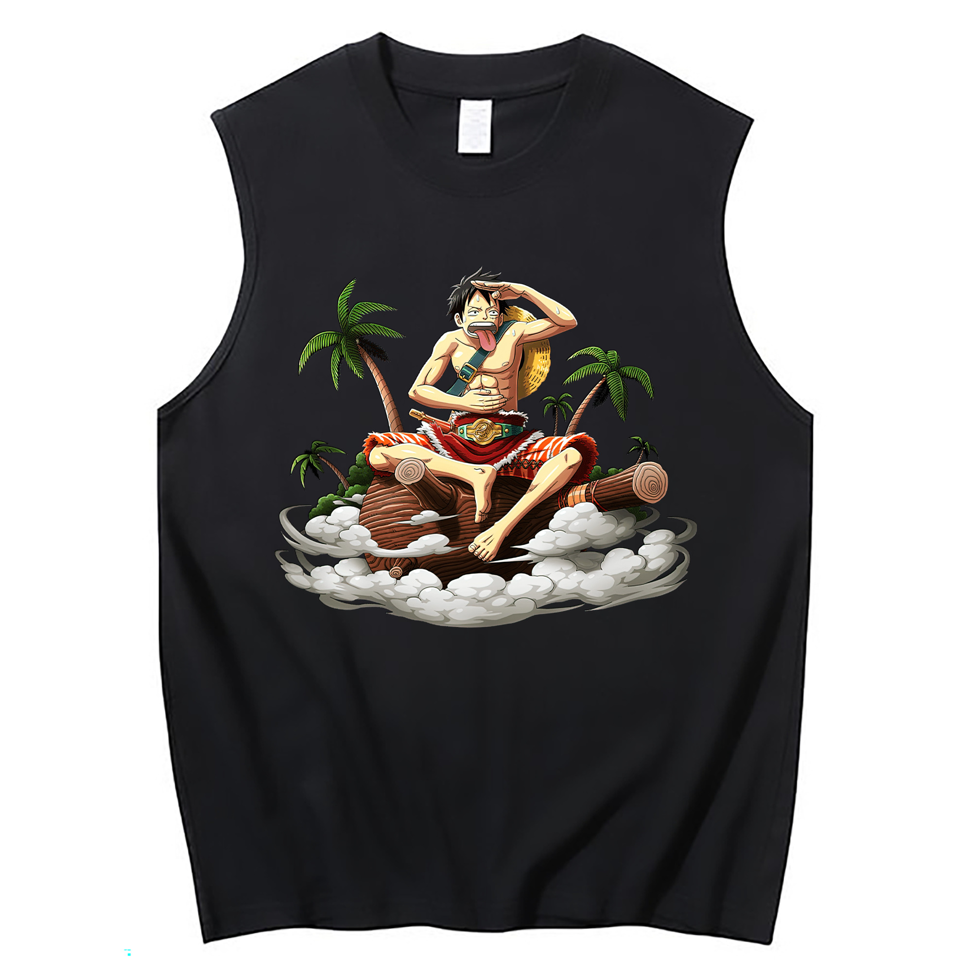 ワンピース モンキー・D・ルフィ ONE PIECE Monkey D. Luffy コットン100％タンクトップ（フロントプリント）