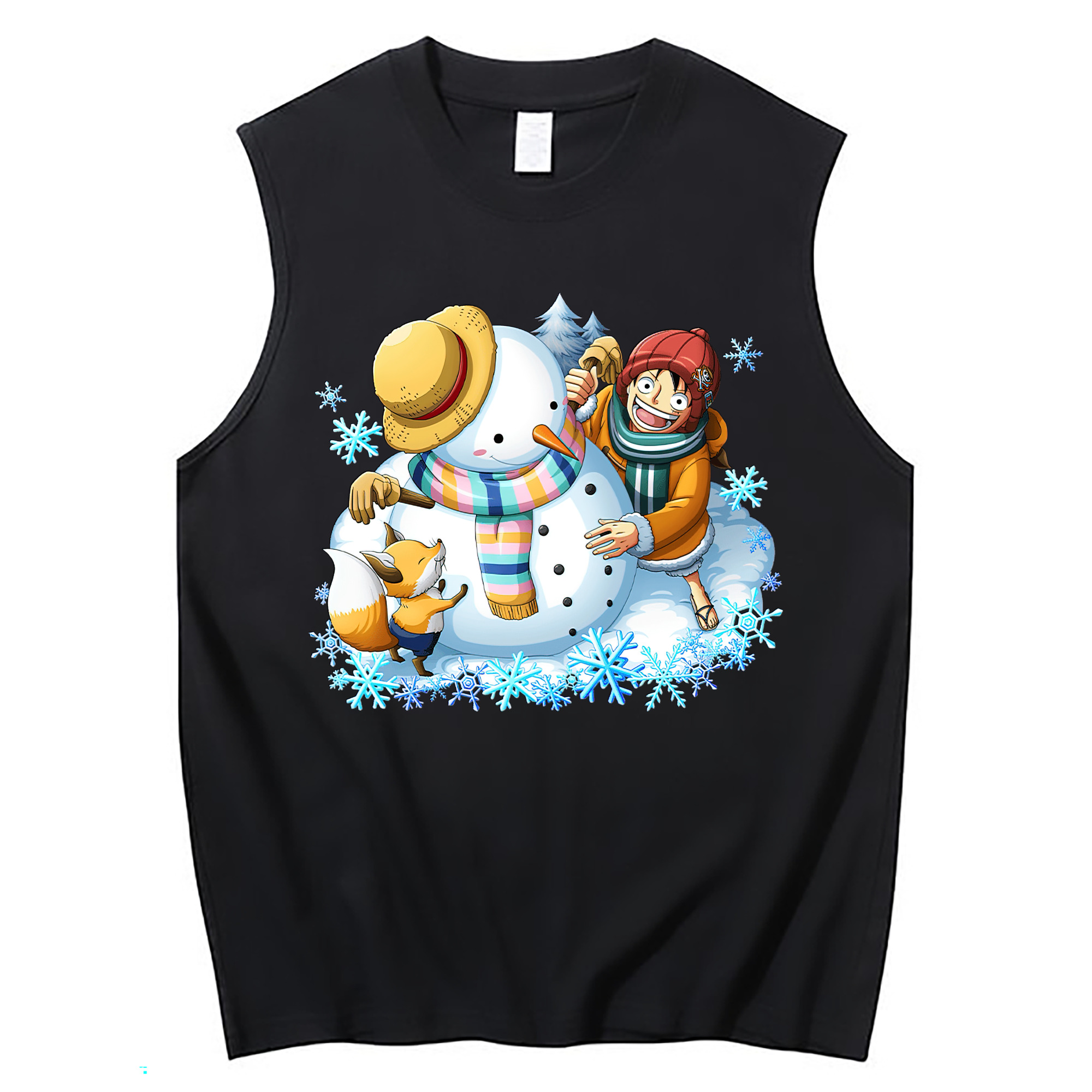 ワンピース モンキー・D・ルフィ ONE PIECE Monkey D. Luffy コットン100％タンクトップ（フロントプリント）