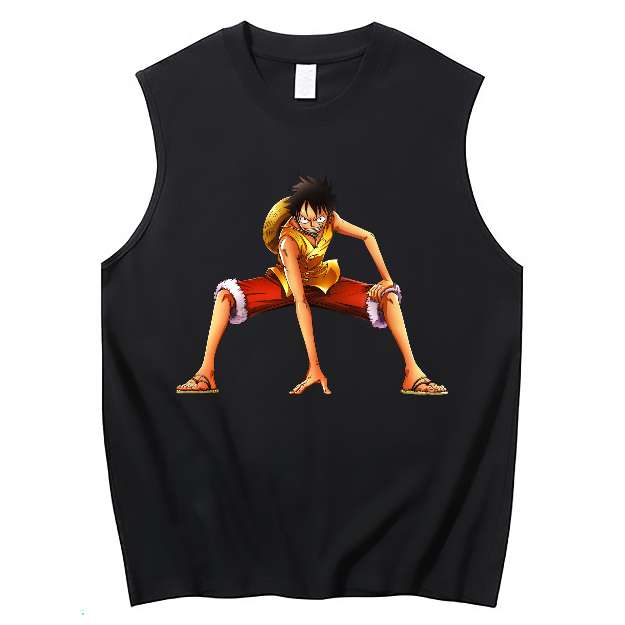 ワンピース モンキー・D・ルフィ ONE PIECE Monkey D. Luffy コットン100％タンクトップ（フロントプリント）