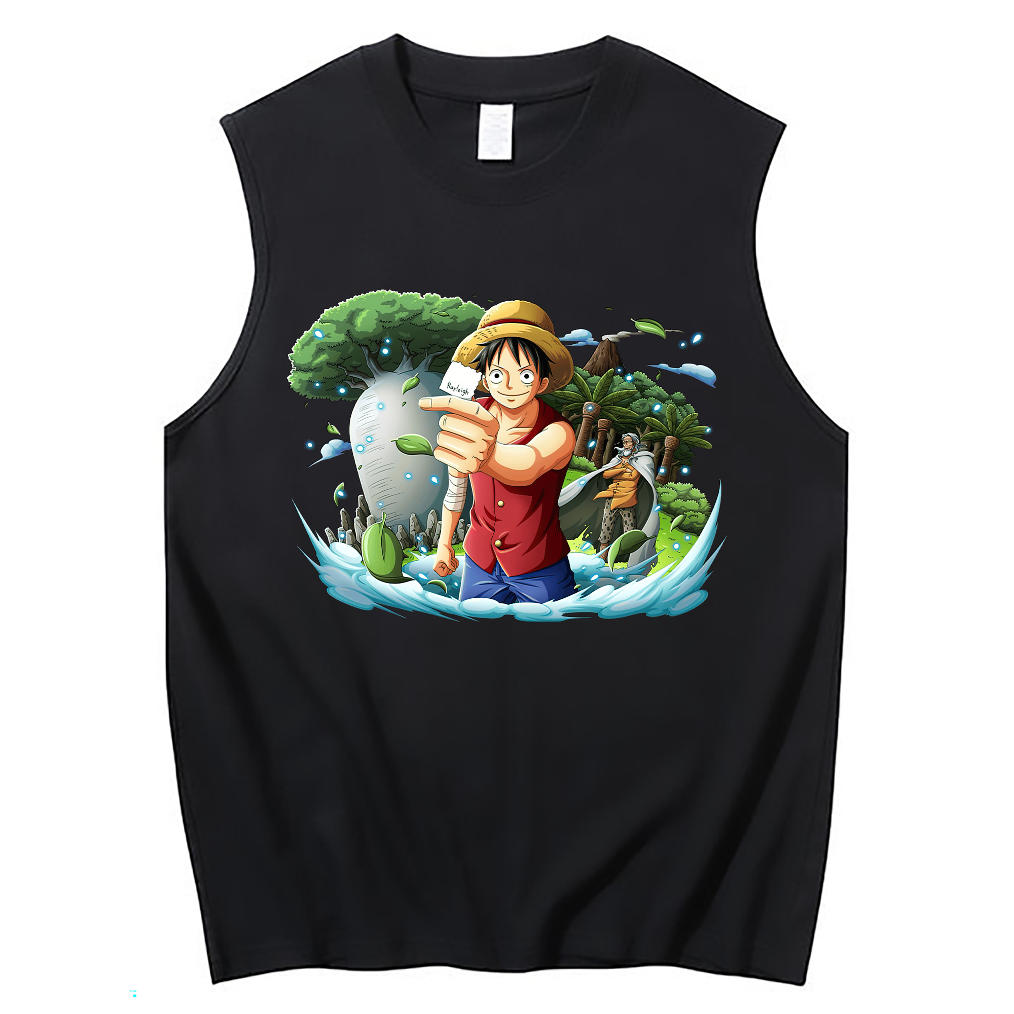 ワンピース モンキー・D・ルフィ ONE PIECE Monkey D. Luffy コットン100％タンクトップ（フロントプリント）