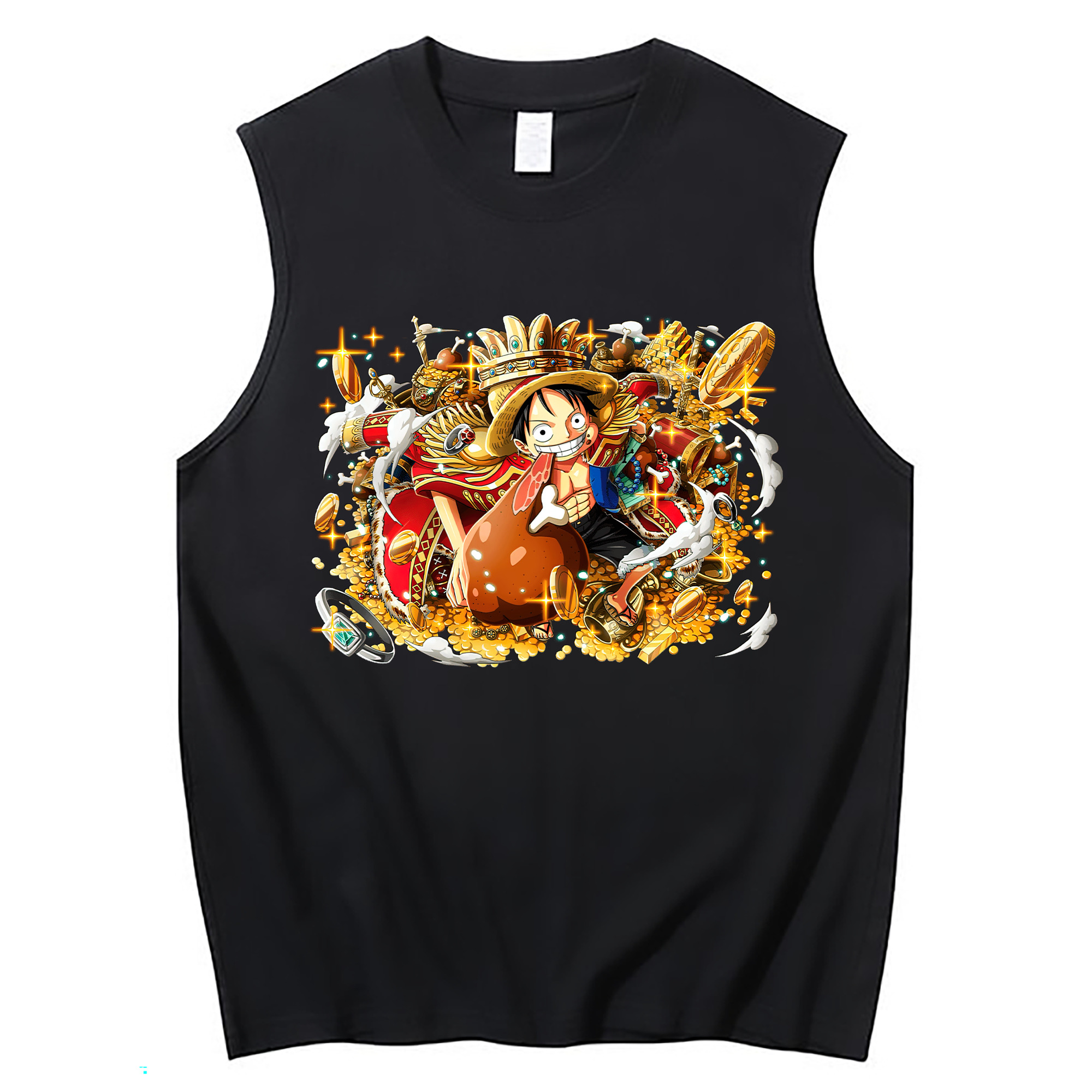 （画像用） ワンピース モンキー・D・ルフィ ONE PIECE Monkey D. Luffy コットン100％タンクトップ（フロントプリント）