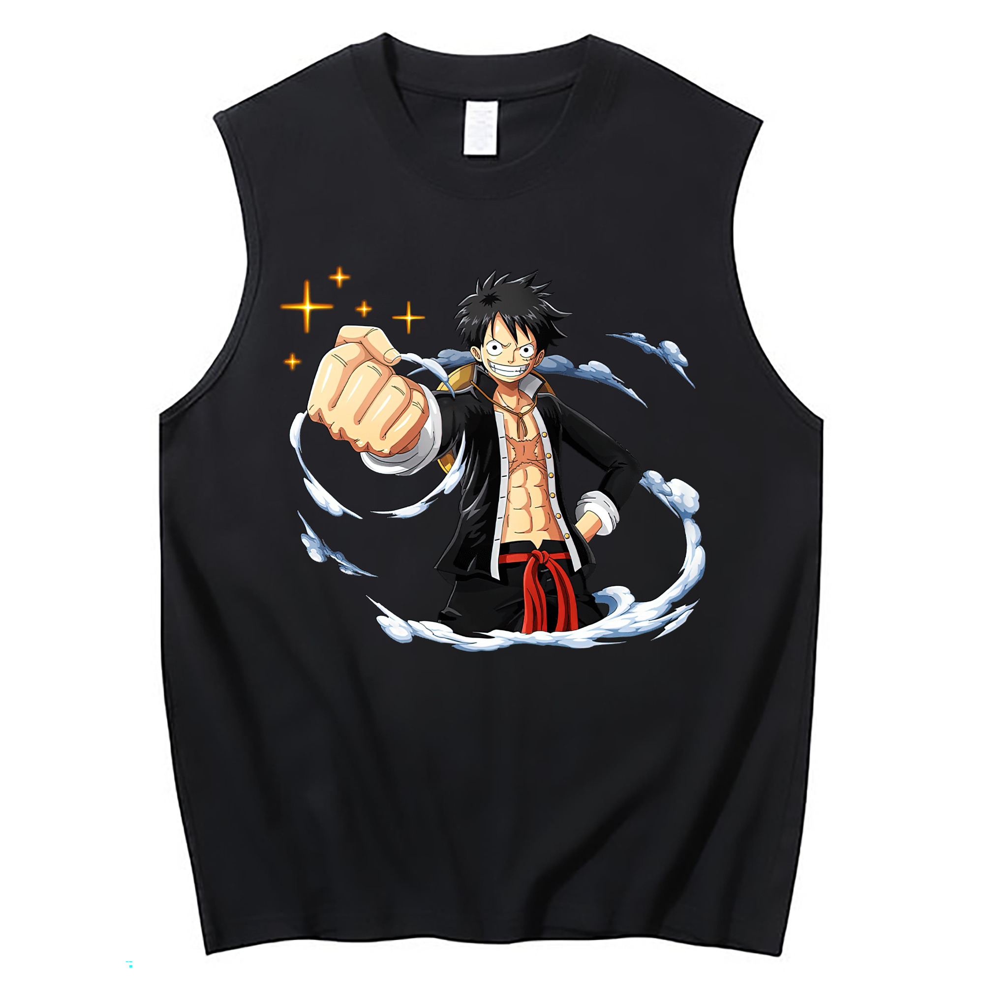 ワンピース モンキー・D・ルフィ ONE PIECE Monkey D. Luffy コットン100％タンクトップ（フロントプリント）