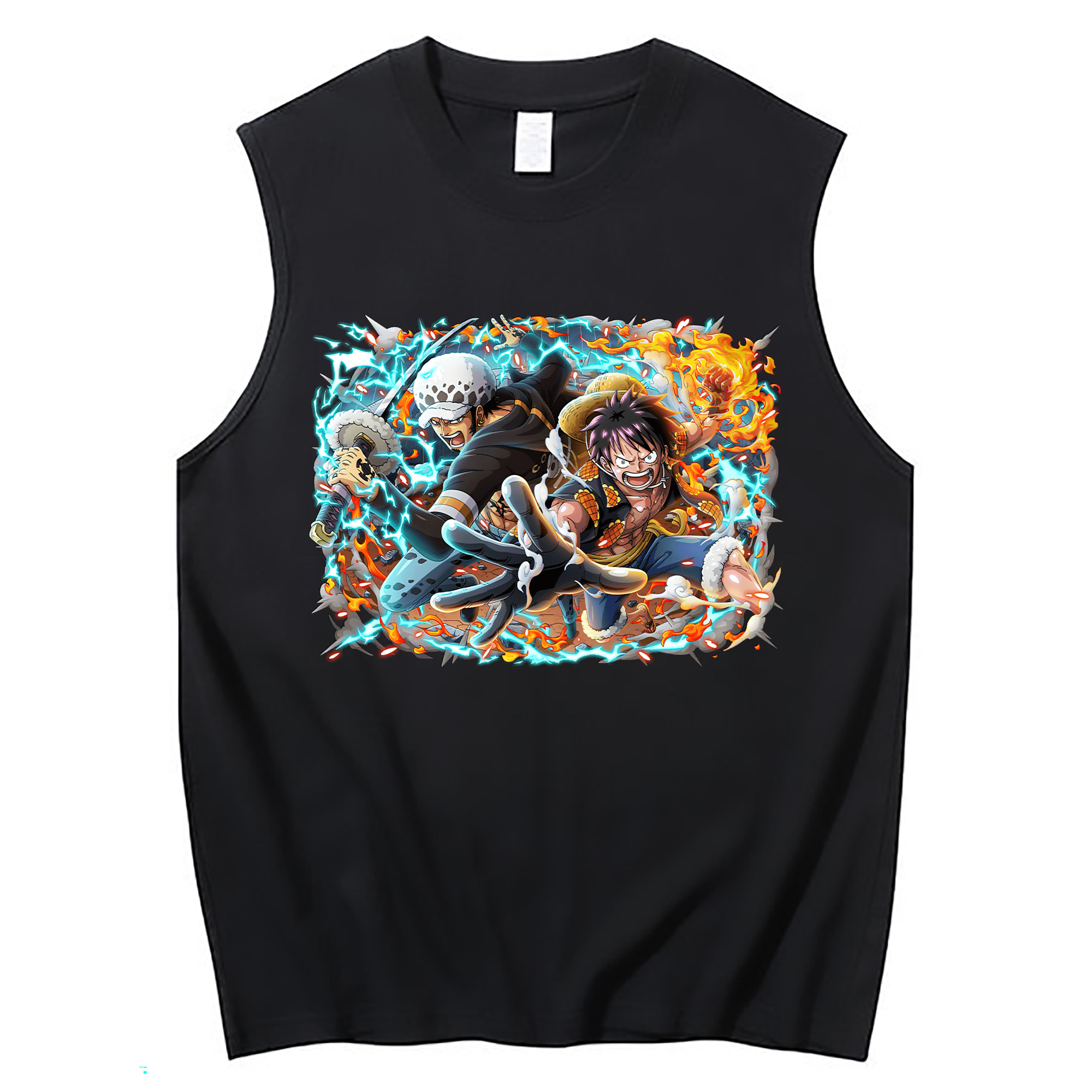ワンピース モンキー・D・ルフィ ONE PIECE Monkey D. Luffy コットン100％タンクトップ（フロントプリント）