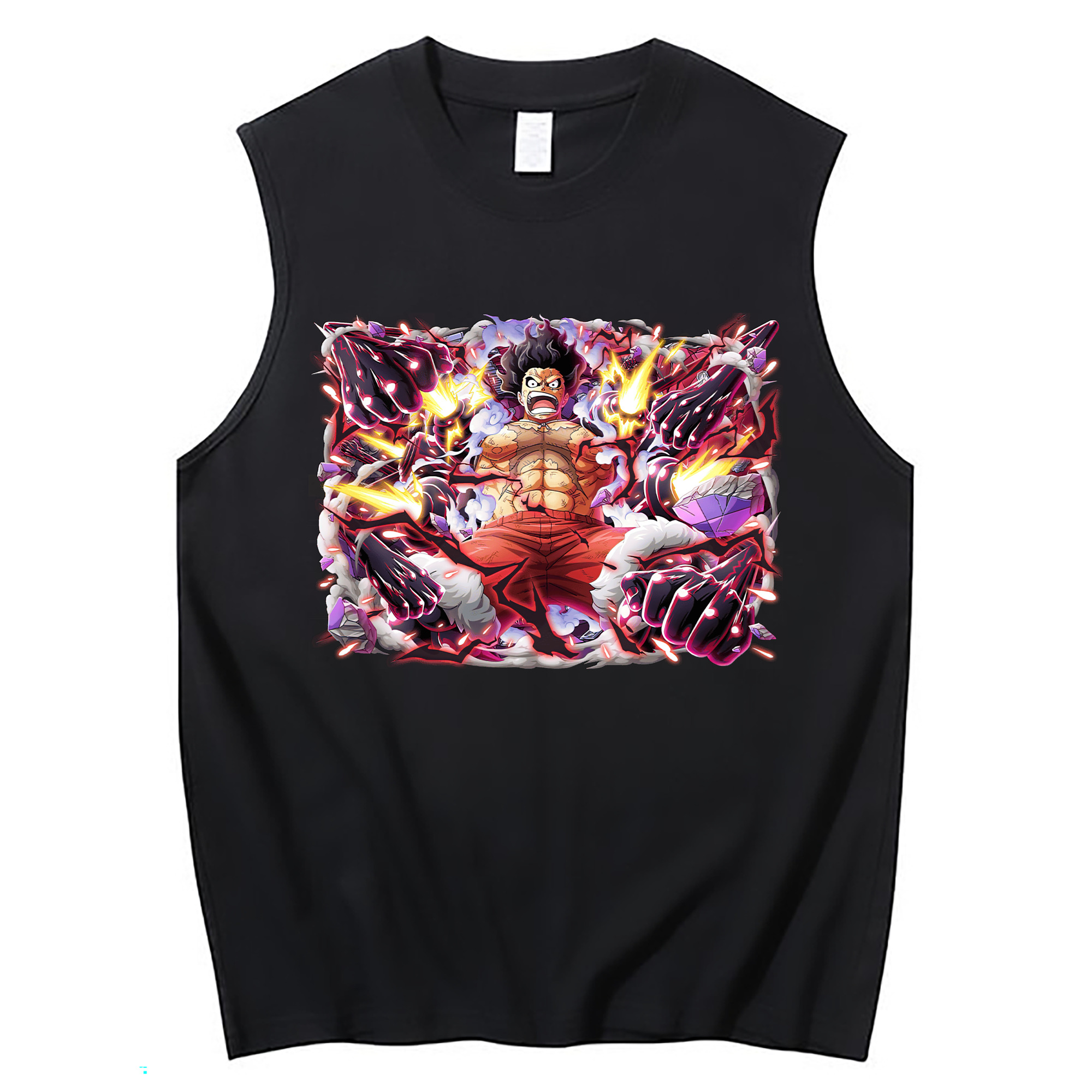 ワンピース モンキー・D・ルフィ ONE PIECE Monkey D. Luffy コットン100％タンクトップ（フロントプリント）