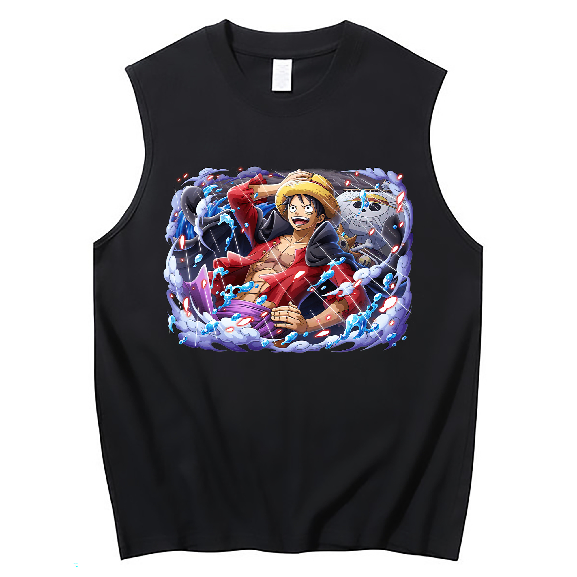 ワンピース モンキー・D・ルフィ ONE PIECE Monkey D. Luffy コットン100％タンクトップ（フロントプリント）