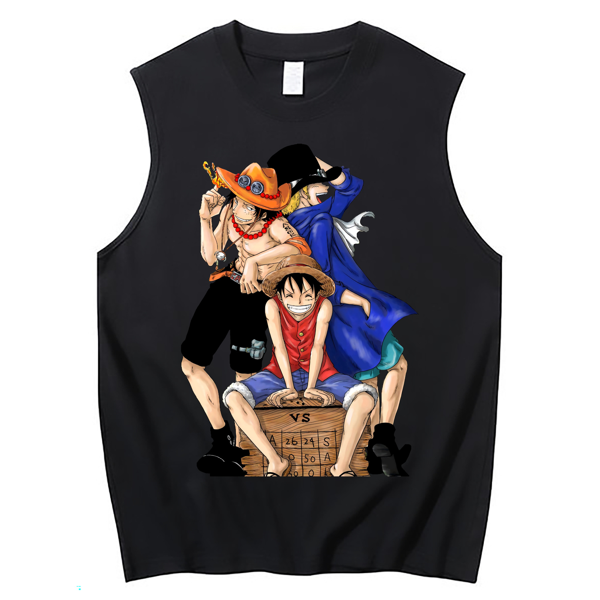 ワンピース モンキー・D・ルフィ ONE PIECE Monkey D. Luffy コットン100％タンクトップ（フロントプリント）