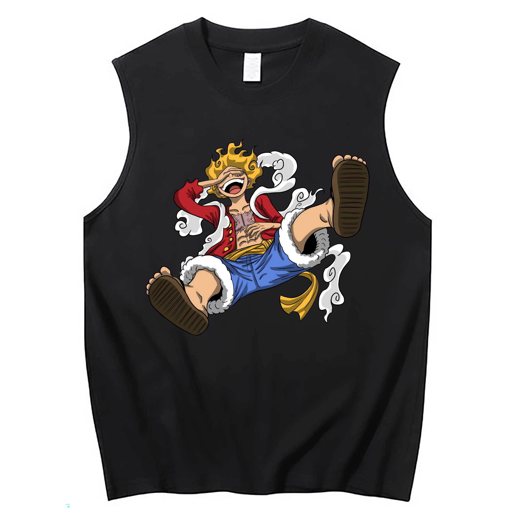 ワンピース モンキー・D・ルフィ ONE PIECE Monkey D. Luffy コットン100％タンクトップ（フロントプリント）