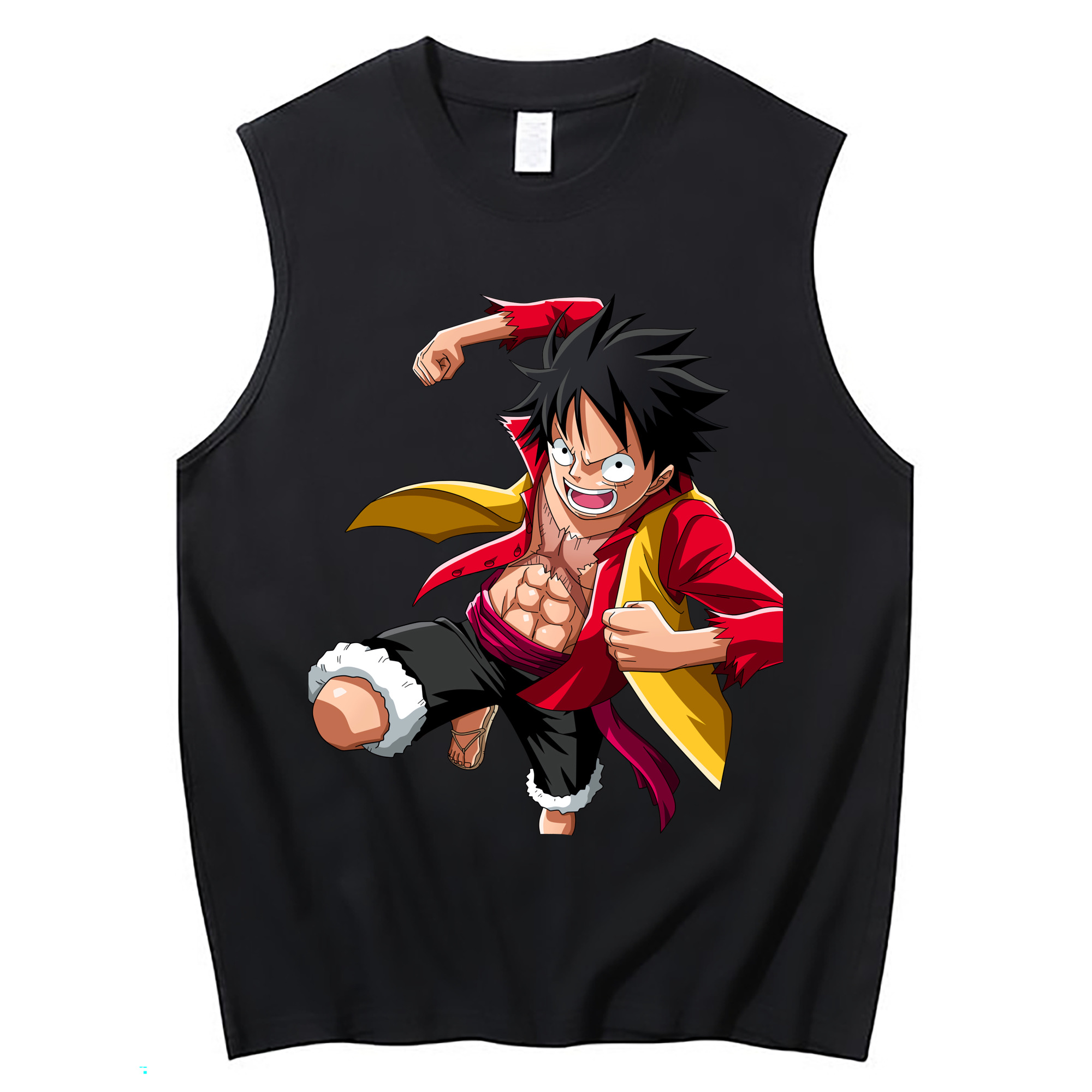 ワンピース モンキー・D・ルフィ ONE PIECE Monkey D. Luffy コットン100％タンクトップ（フロントプリント）