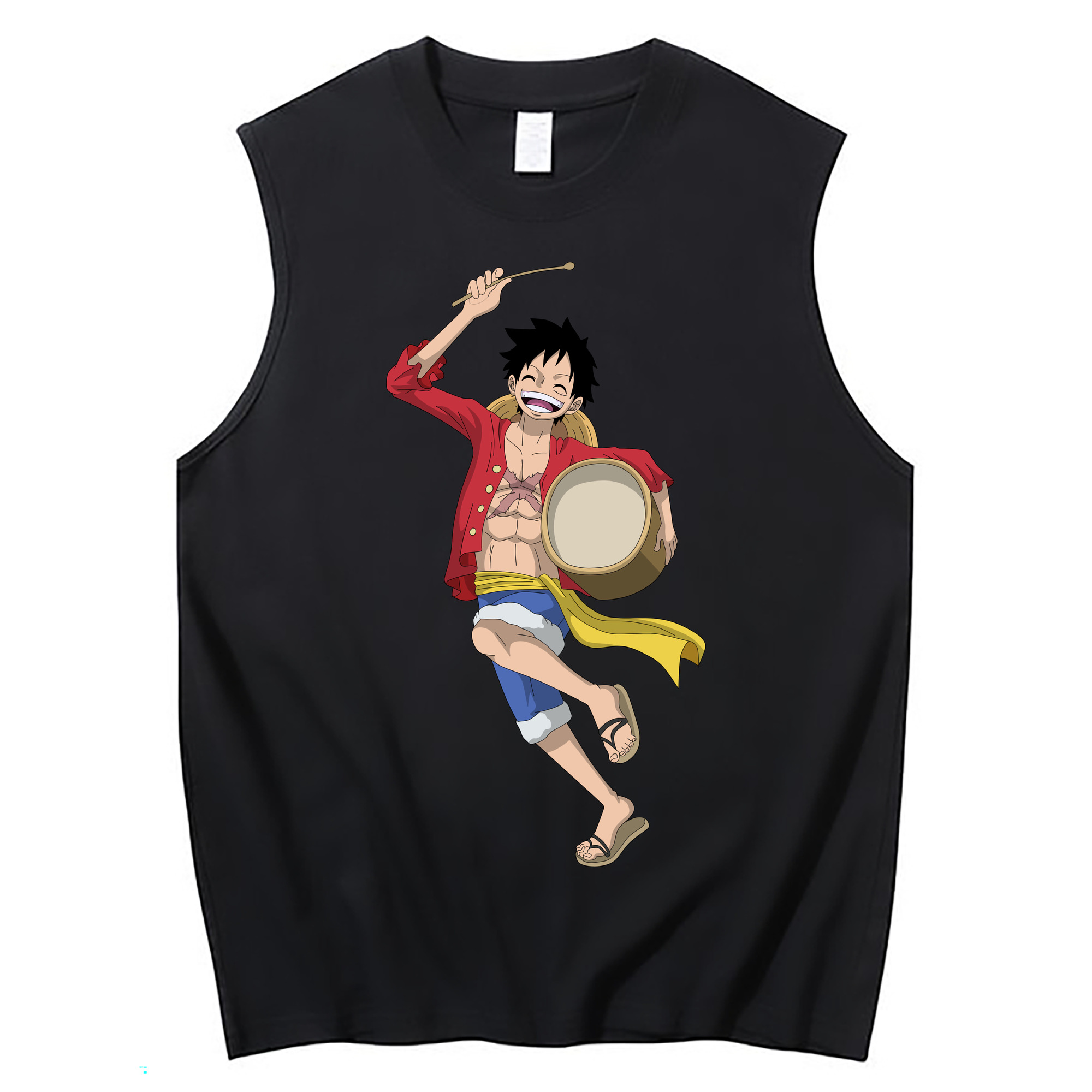 ワンピース モンキー・D・ルフィ ONE PIECE Monkey D. Luffy コットン100％タンクトップ（フロントプリント）