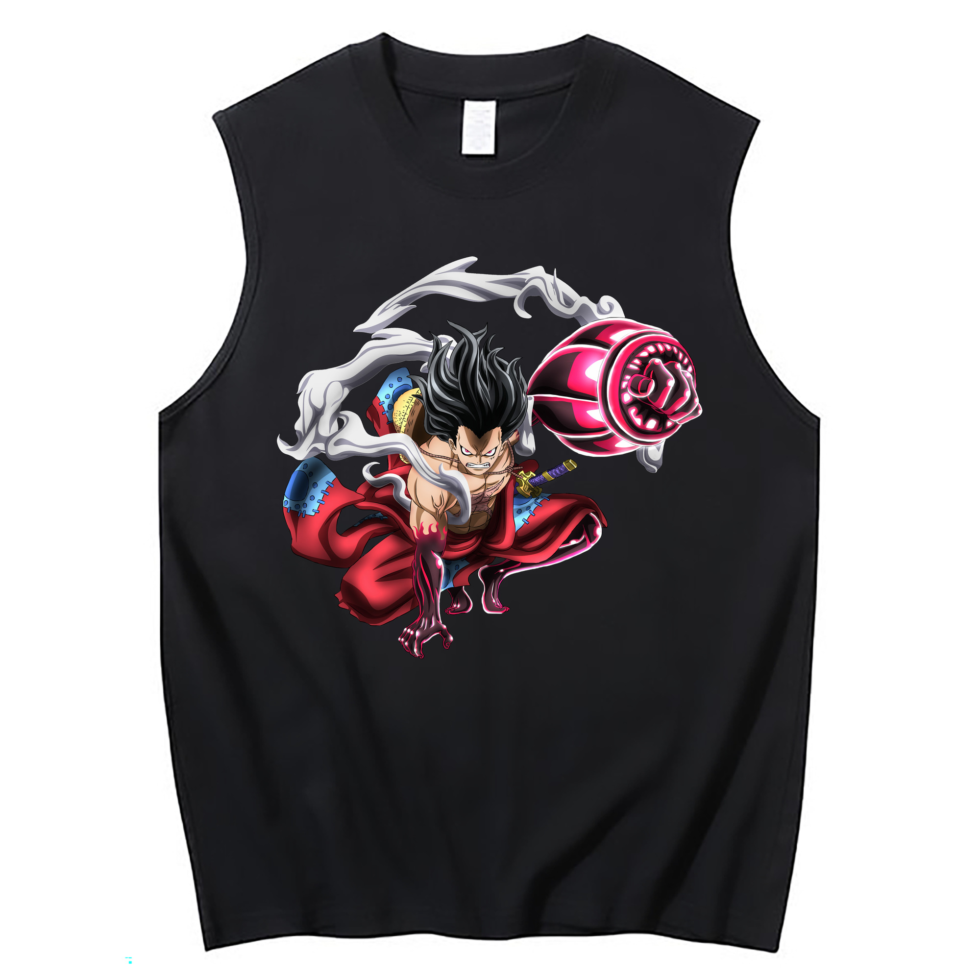 ワンピース モンキー・D・ルフィ ONE PIECE Monkey D. Luffy コットン100％タンクトップ（フロントプリント）