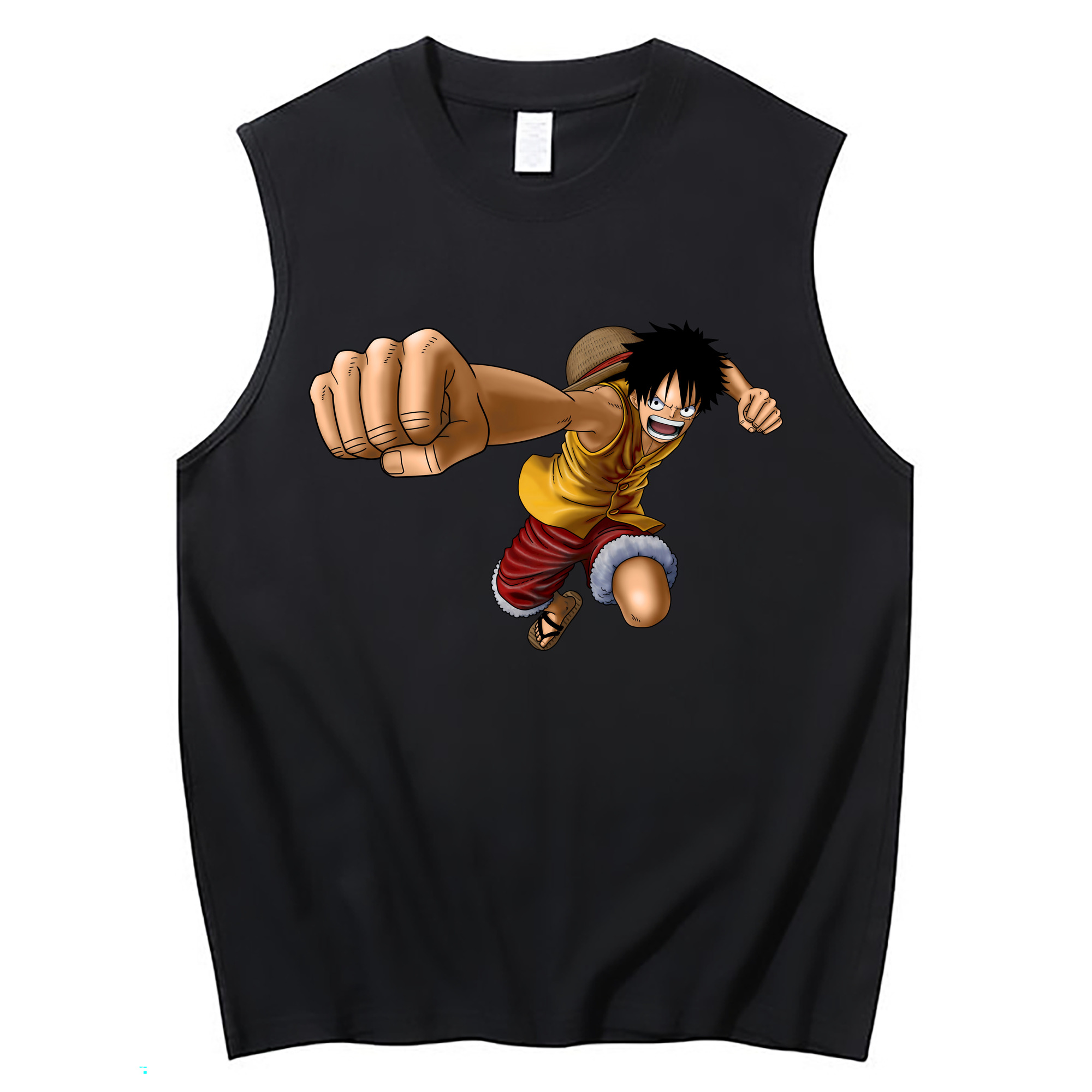 ワンピース モンキー・D・ルフィ ONE PIECE Monkey D. Luffy コットン100％タンクトップ（フロントプリント）