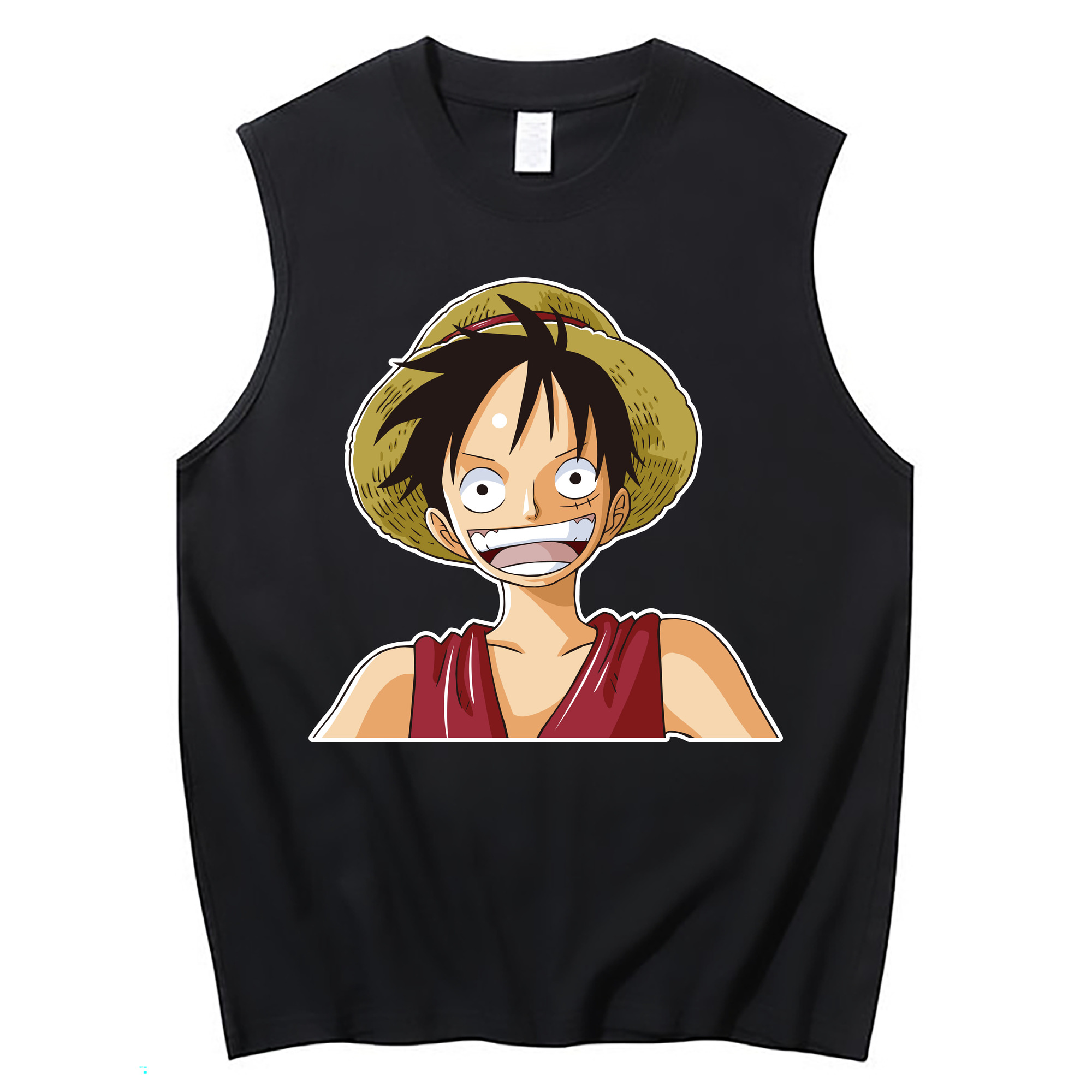 ワンピース モンキー・D・ルフィ ONE PIECE Monkey D. Luffy コットン100％タンクトップ（フロントプリント）