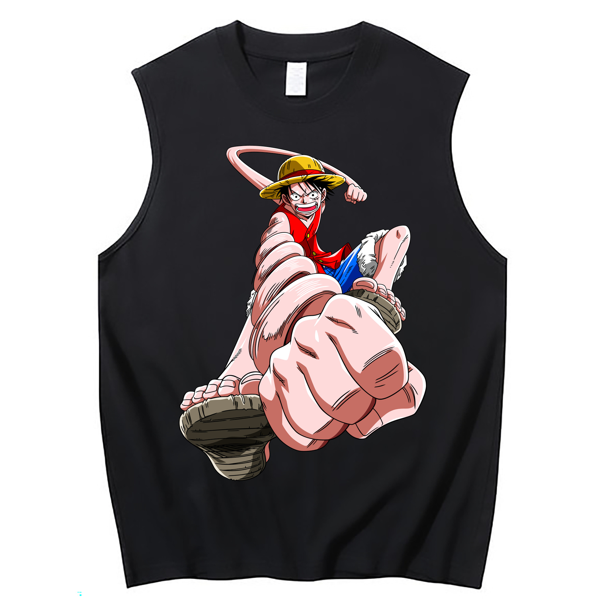 ワンピース モンキー・D・ルフィ ONE PIECE Monkey D. Luffy コットン100％タンクトップ（フロントプリント）