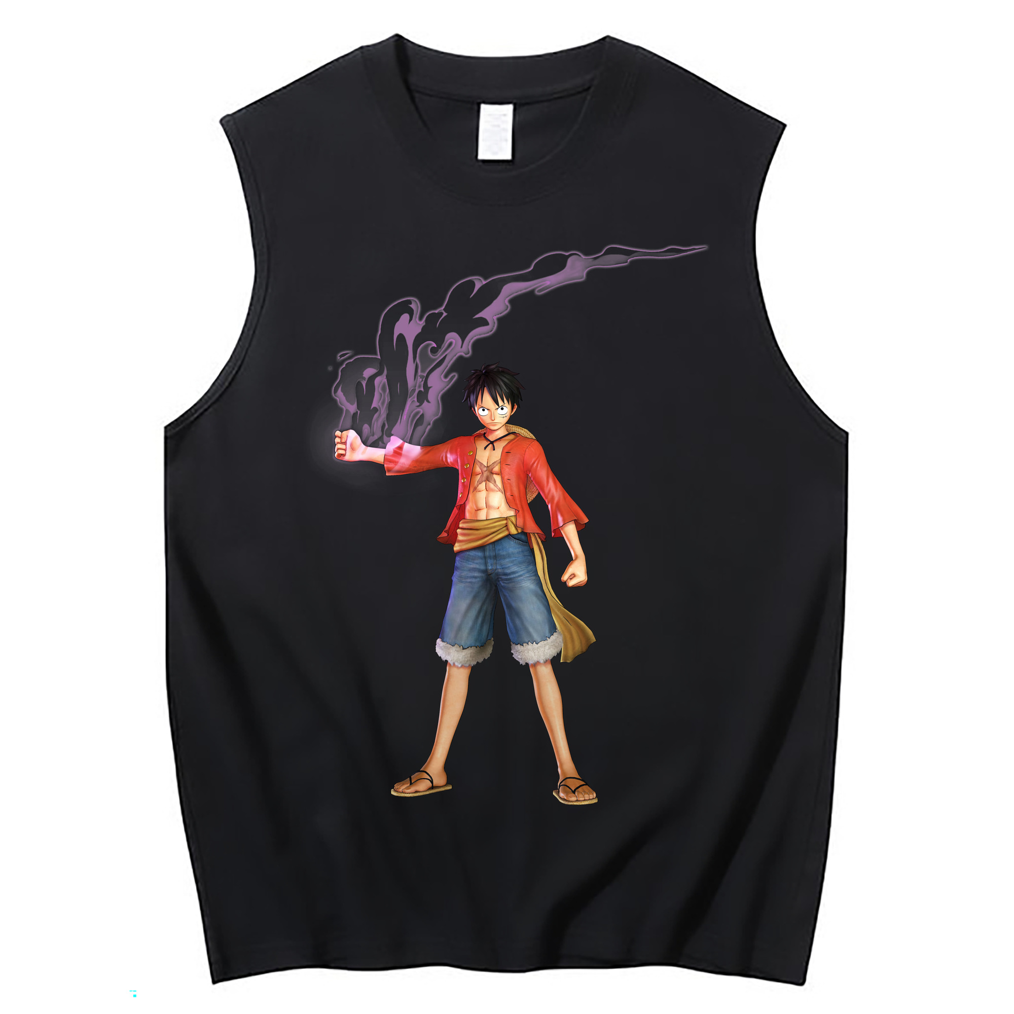 ワンピース モンキー・D・ルフィ ONE PIECE Monkey D. Luffy コットン100％タンクトップ（フロントプリント）