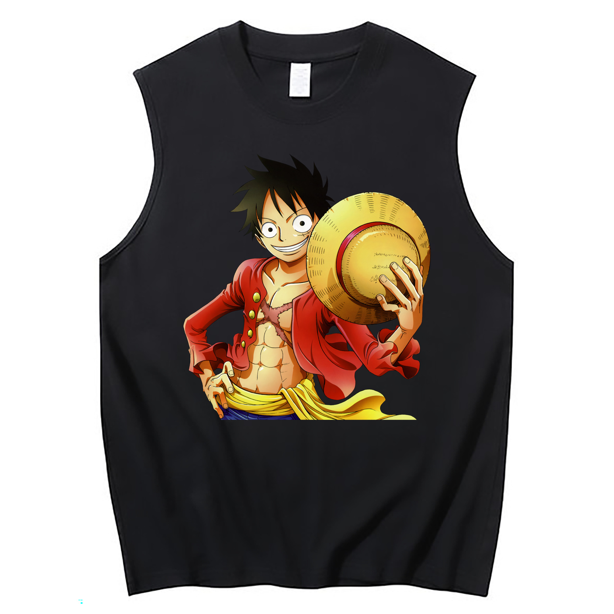 ワンピース モンキー・D・ルフィ ONE PIECE Monkey D. Luffy コットン100％タンクトップ（フロントプリント）