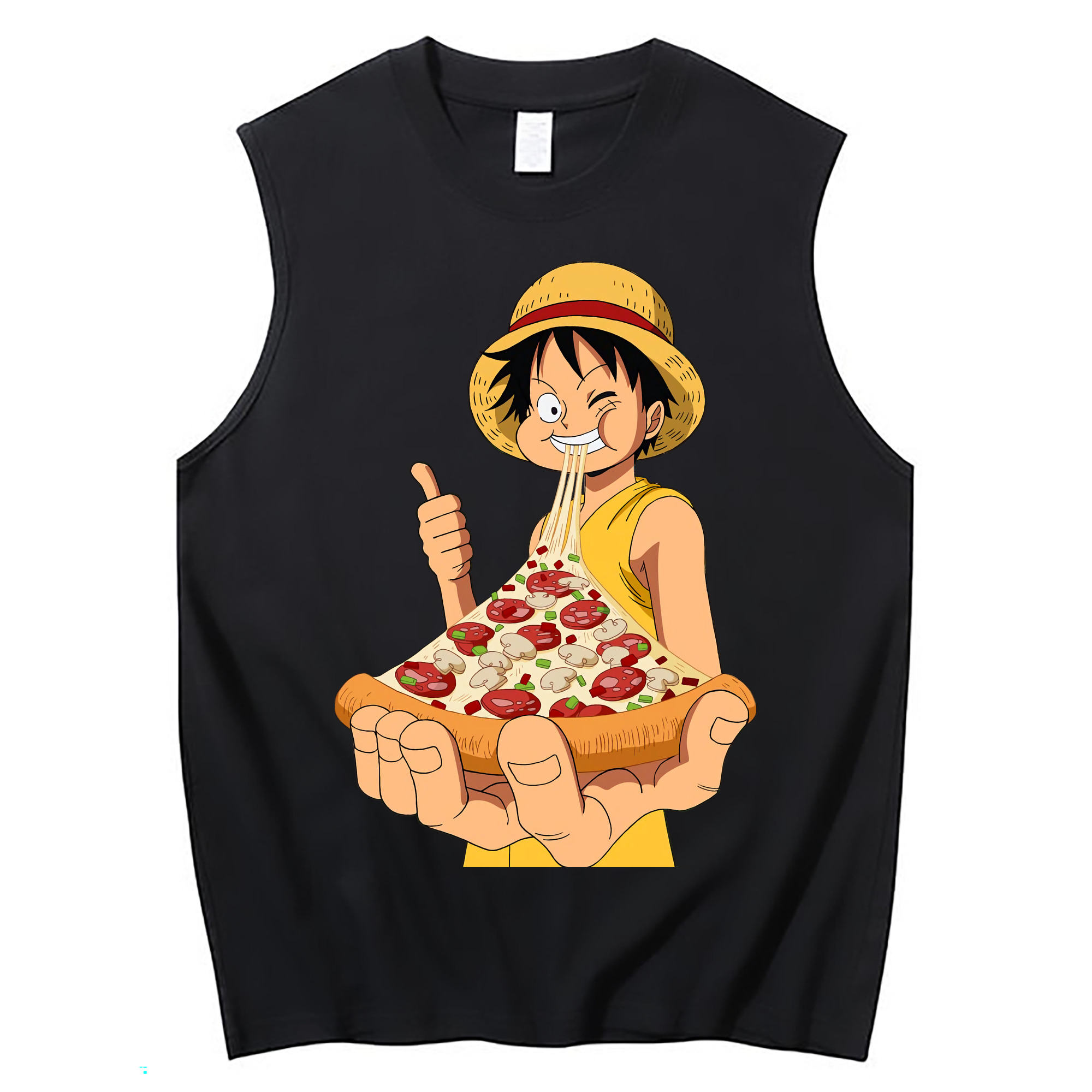 ワンピース モンキー・D・ルフィ ONE PIECE Monkey D. Luffy コットン100％タンクトップ（フロントプリント）