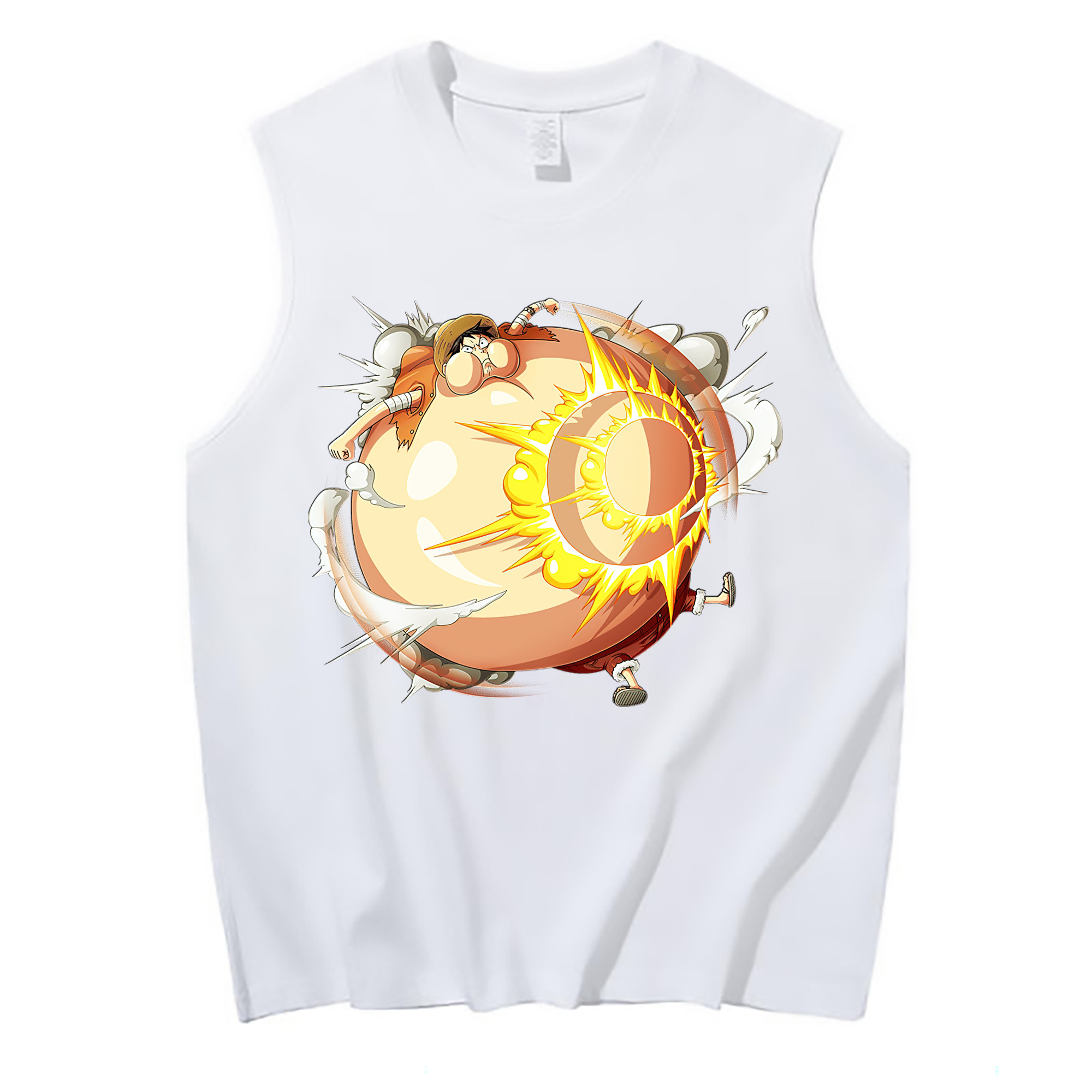 （画像用） ワンピース モンキー・D・ルフィ ONE PIECE Monkey D. Luffy コットン100％タンクトップ（フロントプリント）