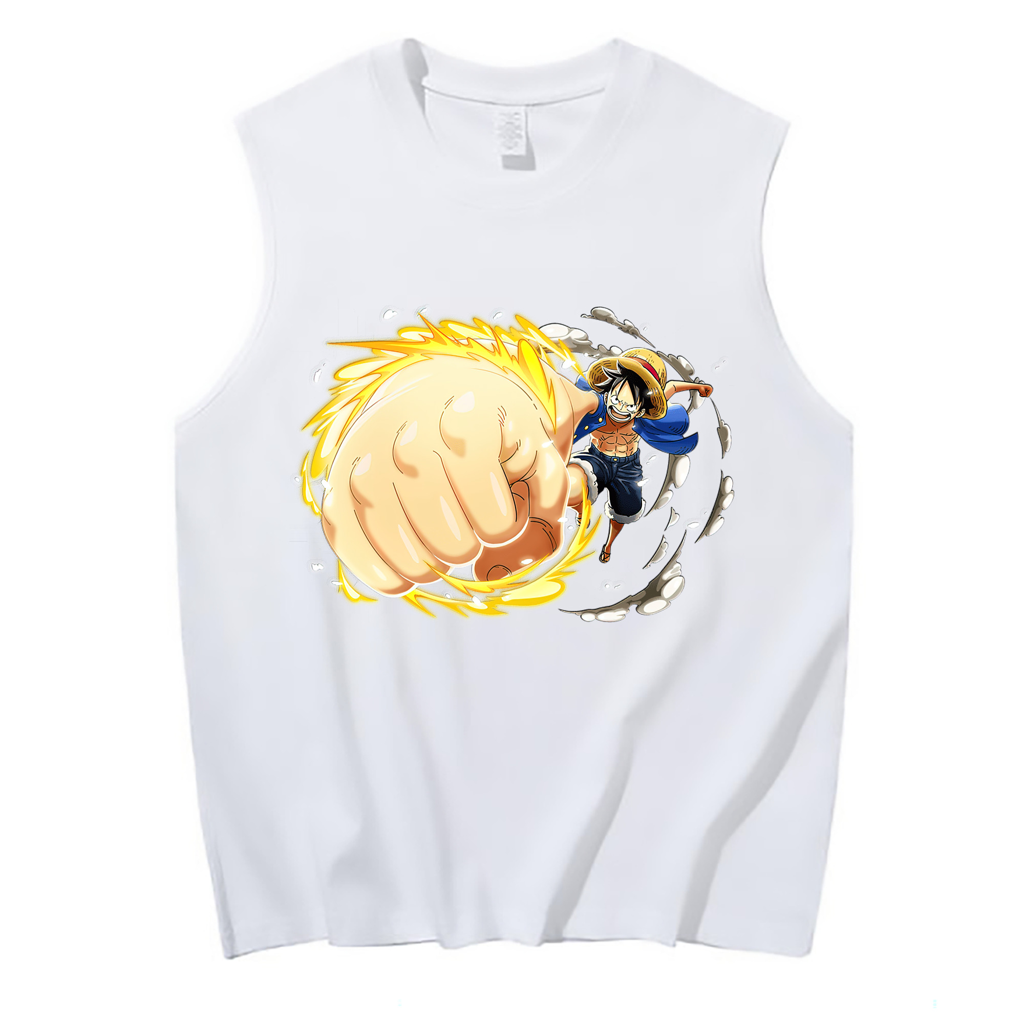 （画像用） ワンピース モンキー・D・ルフィ ONE PIECE Monkey D. Luffy コットン100％タンクトップ（フロントプリント）