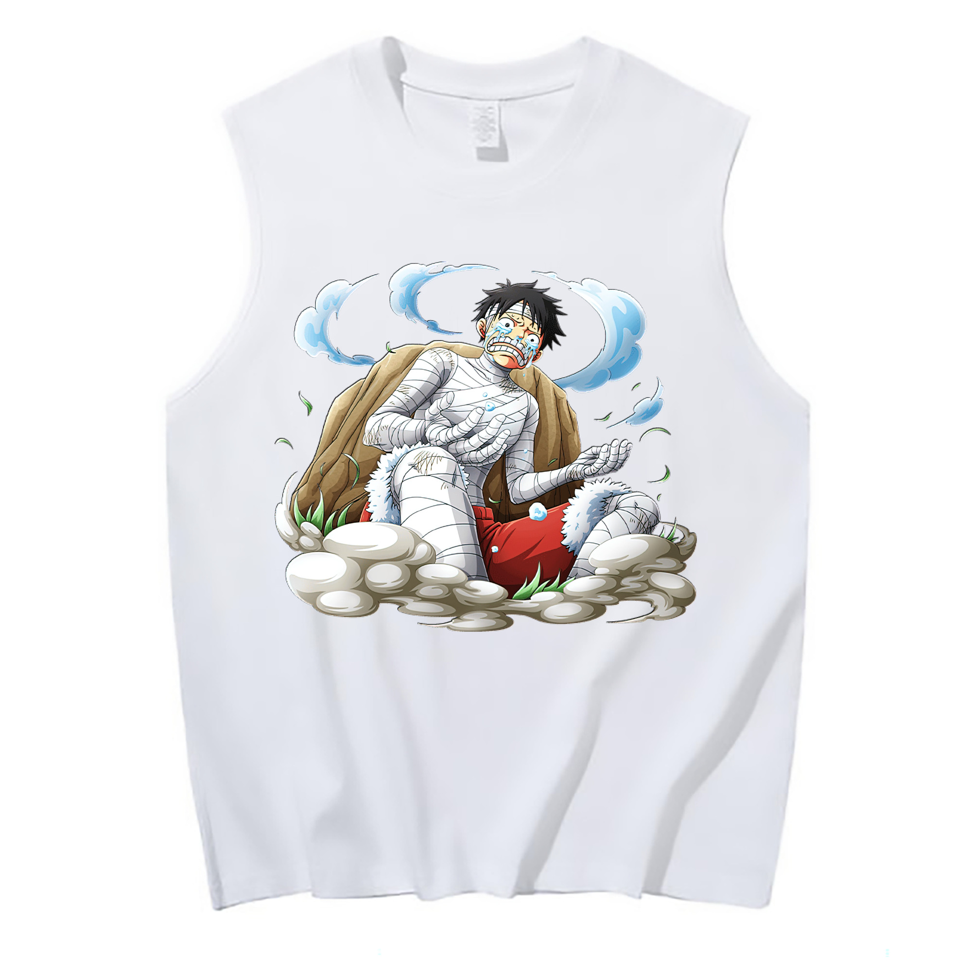 ワンピース モンキー・D・ルフィ ONE PIECE Monkey D. Luffy コットン100％タンクトップ（フロントプリント）