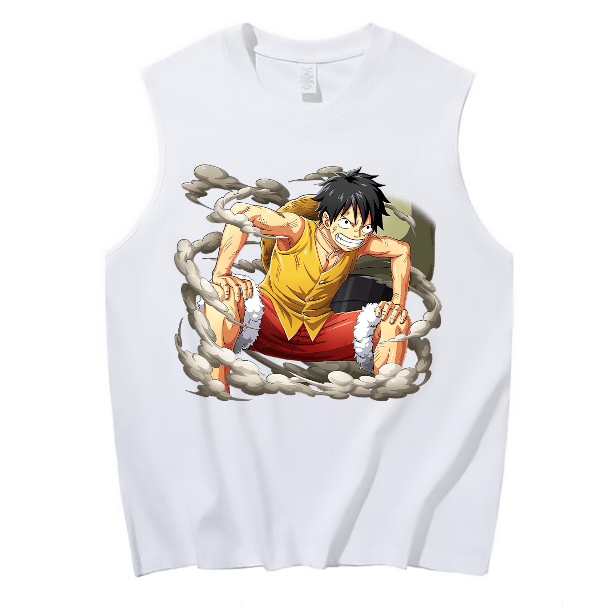 ワンピース モンキー・D・ルフィ ONE PIECE Monkey D. Luffy コットン100％タンクトップ（フロントプリント）