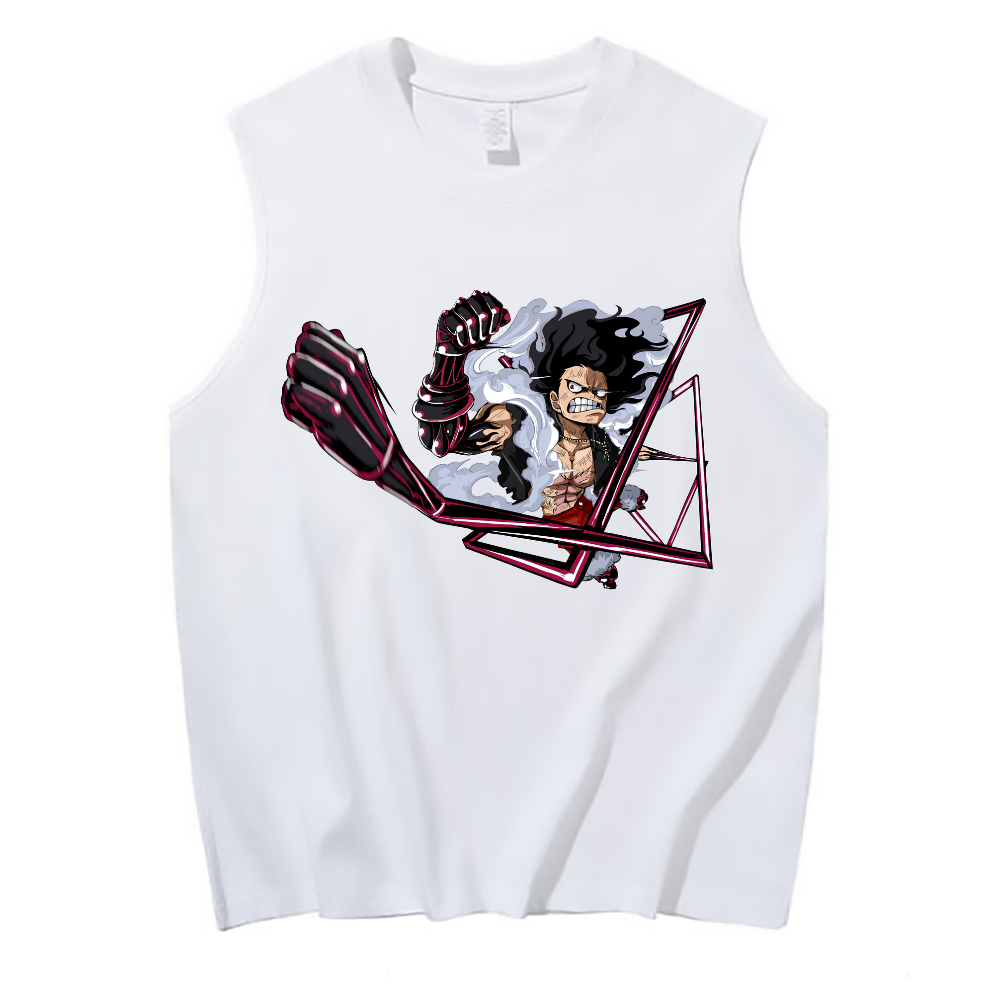 ワンピース モンキー・D・ルフィ ONE PIECE Monkey D. Luffy コットン100％タンクトップ（フロントプリント）