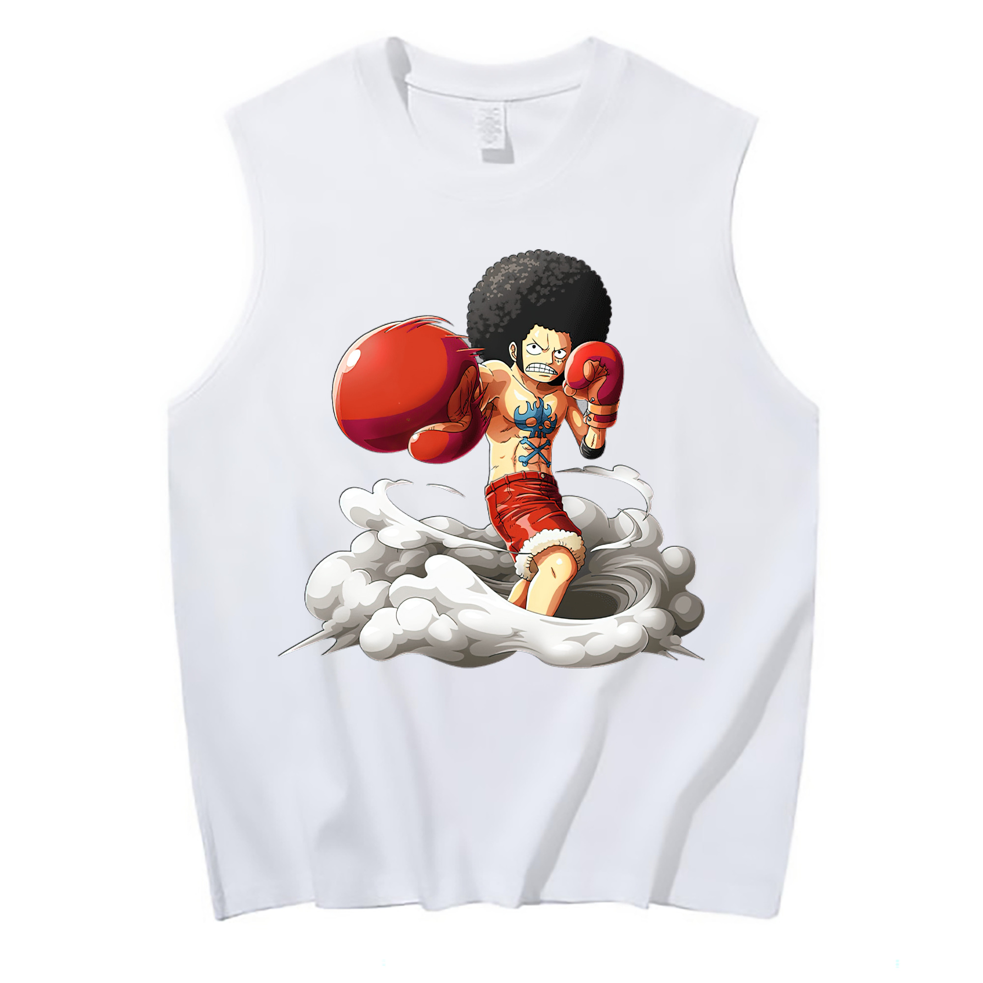 ワンピース モンキー・D・ルフィ ONE PIECE Monkey D. Luffy コットン100％タンクトップ（フロントプリント）