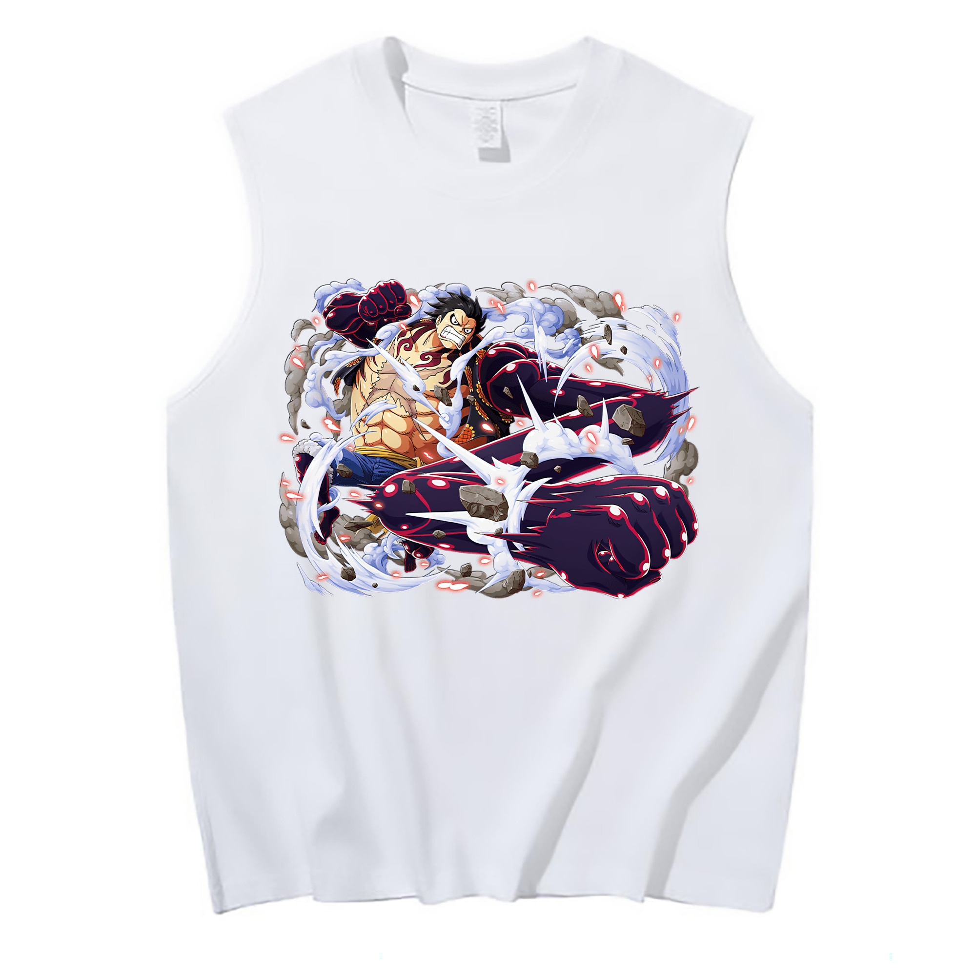 ワンピース モンキー・D・ルフィ ONE PIECE Monkey D. Luffy コットン100％タンクトップ（フロントプリント）