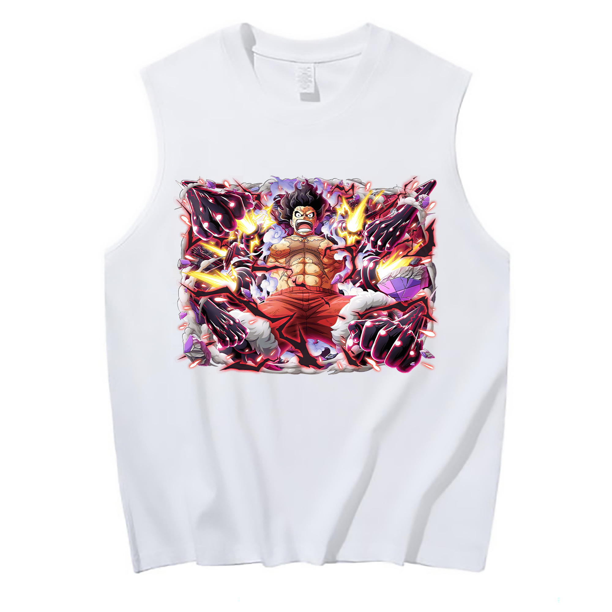 ワンピース モンキー・D・ルフィ ONE PIECE Monkey D. Luffy コットン100％タンクトップ（フロントプリント）