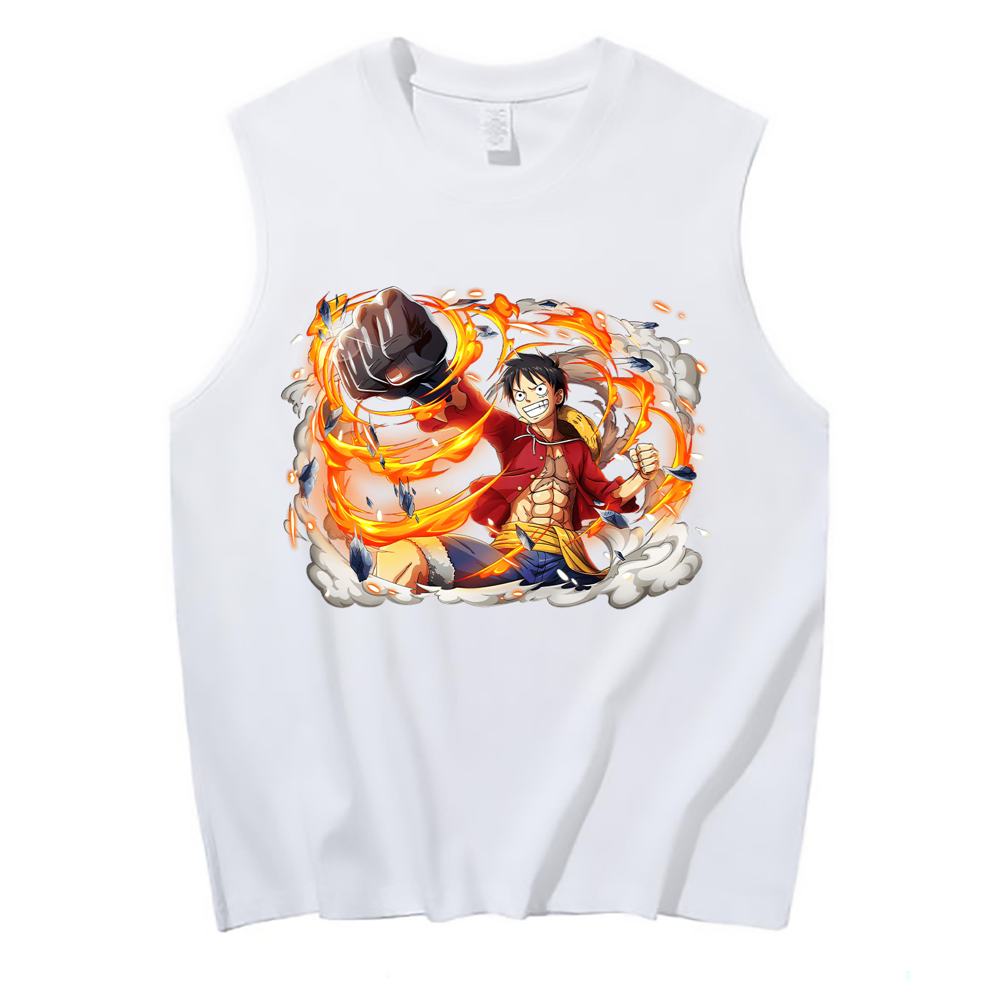 ワンピース モンキー・D・ルフィ ONE PIECE Monkey D. Luffy コットン100％タンクトップ（フロントプリント）