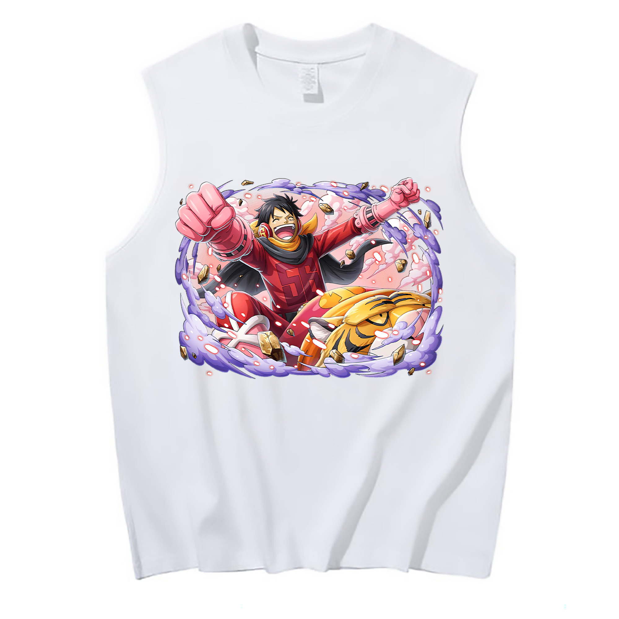 ワンピース モンキー・D・ルフィ ONE PIECE Monkey D. Luffy コットン100％タンクトップ（フロントプリント）