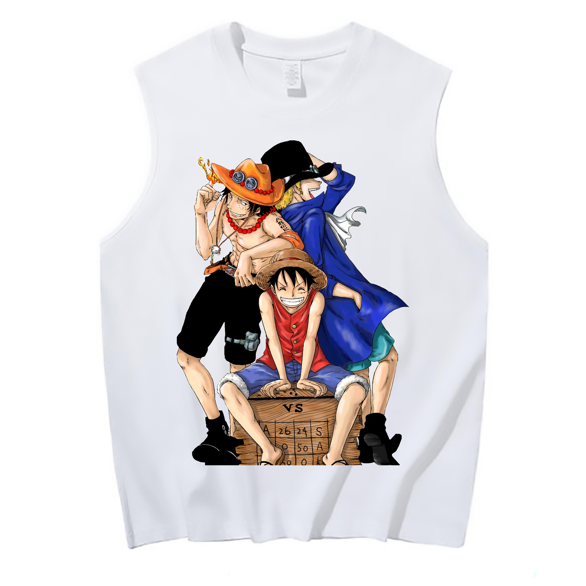 ワンピース モンキー・D・ルフィ ONE PIECE Monkey D. Luffy コットン100％タンクトップ（フロントプリント）