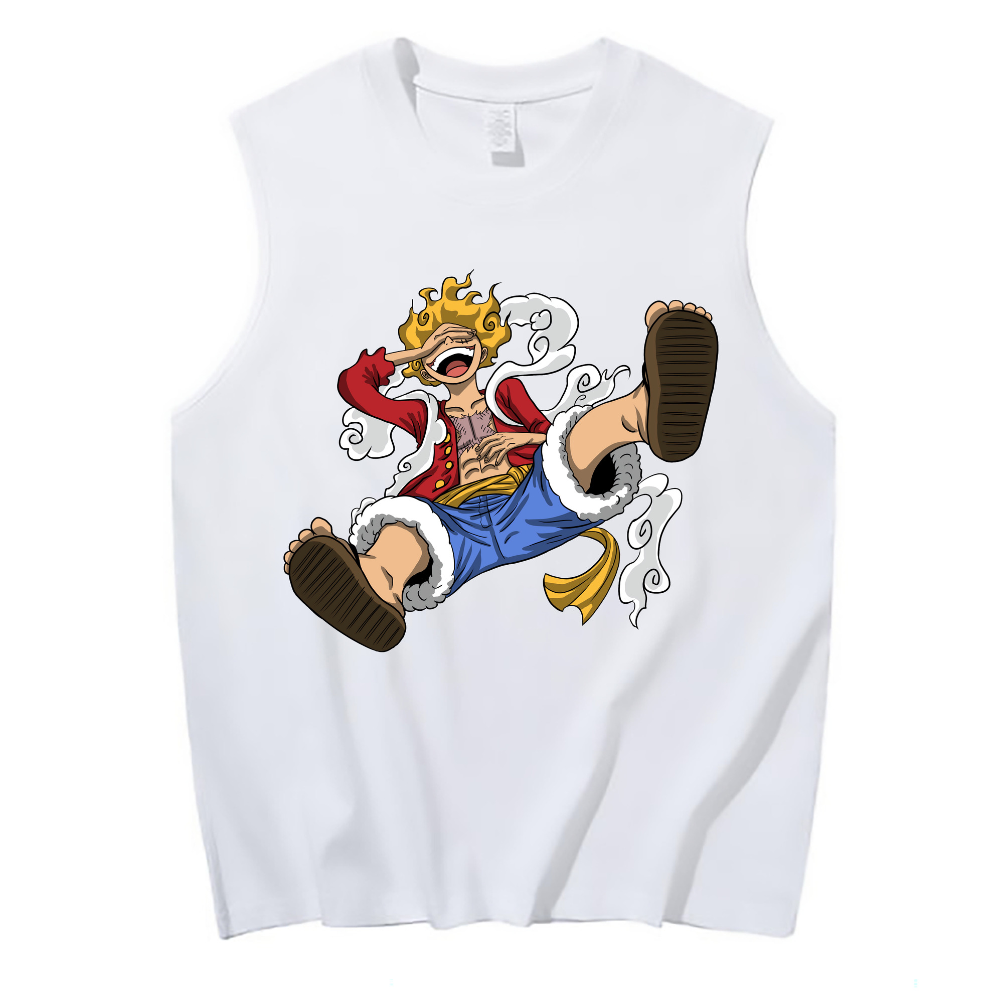ワンピース モンキー・D・ルフィ ONE PIECE Monkey D. Luffy コットン100％タンクトップ（フロントプリント）