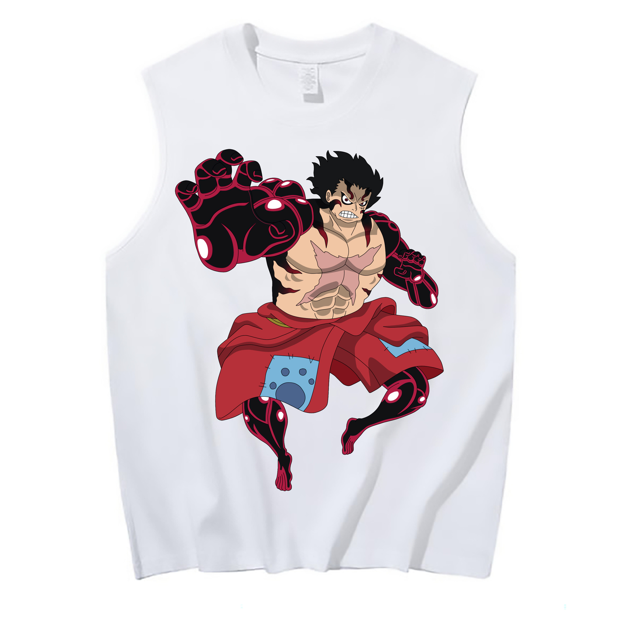 ワンピース モンキー・D・ルフィ ONE PIECE Monkey D. Luffy コットン100％タンクトップ（フロントプリント）
